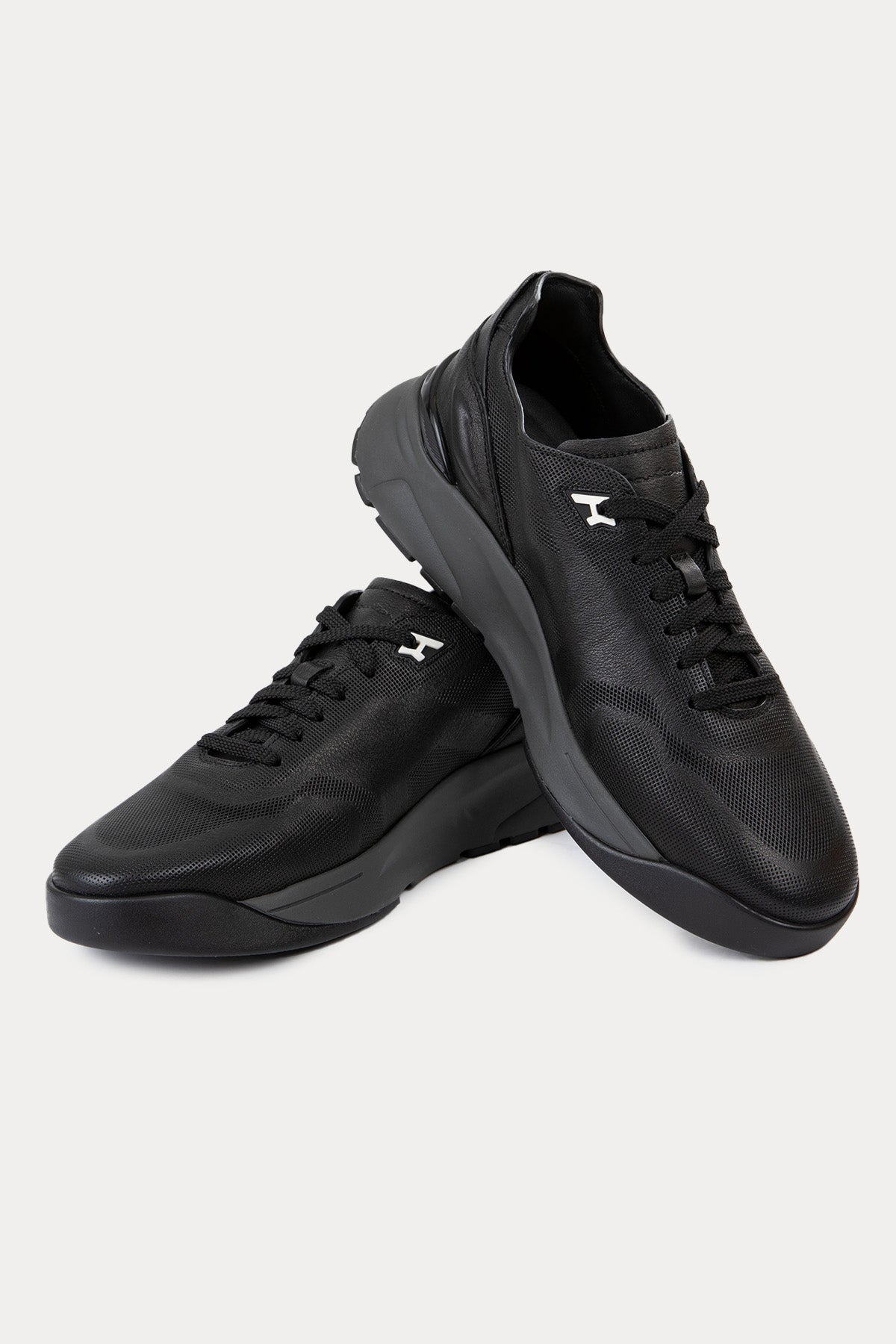 Santoni Ultra Hafif Tabanlı Deri Sneaker Ayakkabı-Ayakkabı-Libas