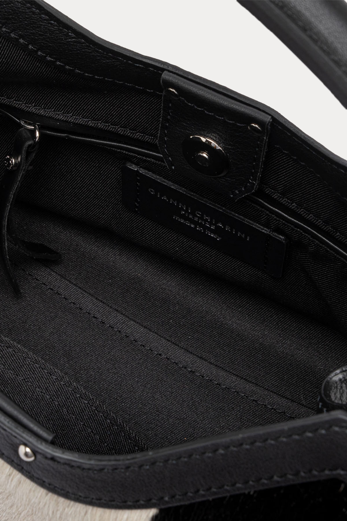 Gianni Chiarini Aurora Deri Ekli Tay Tüyü Omuz Çantası