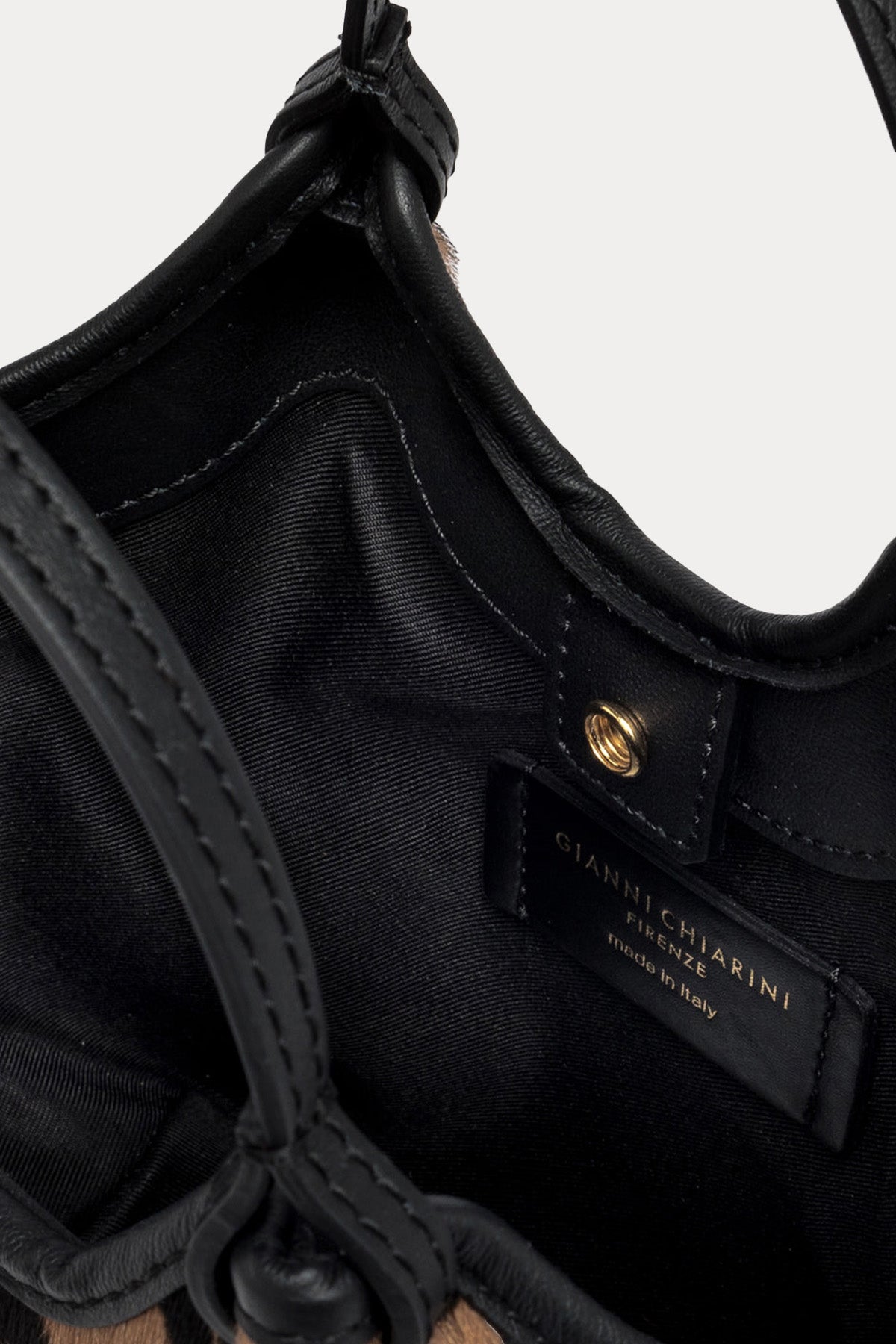 Gianni Chiarini Dua Tay Tüyü Leopar Desenli Çanta