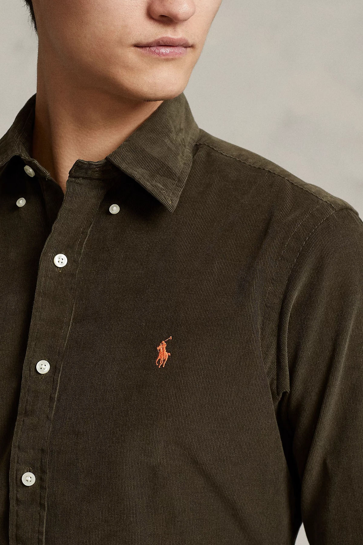 Polo Ralph Lauren Custom Fit Kadife Gömlek-Gömlek-Libas