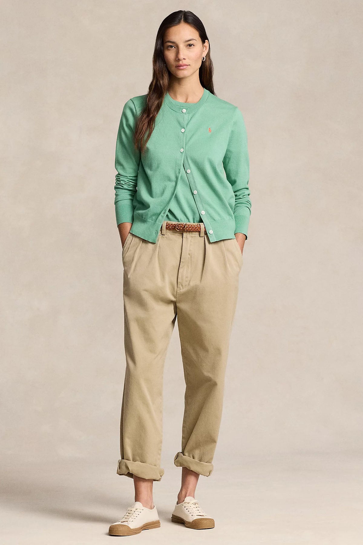 Polo Ralph Lauren Yuvarlak Yaka Logolu İnce Örgü Triko