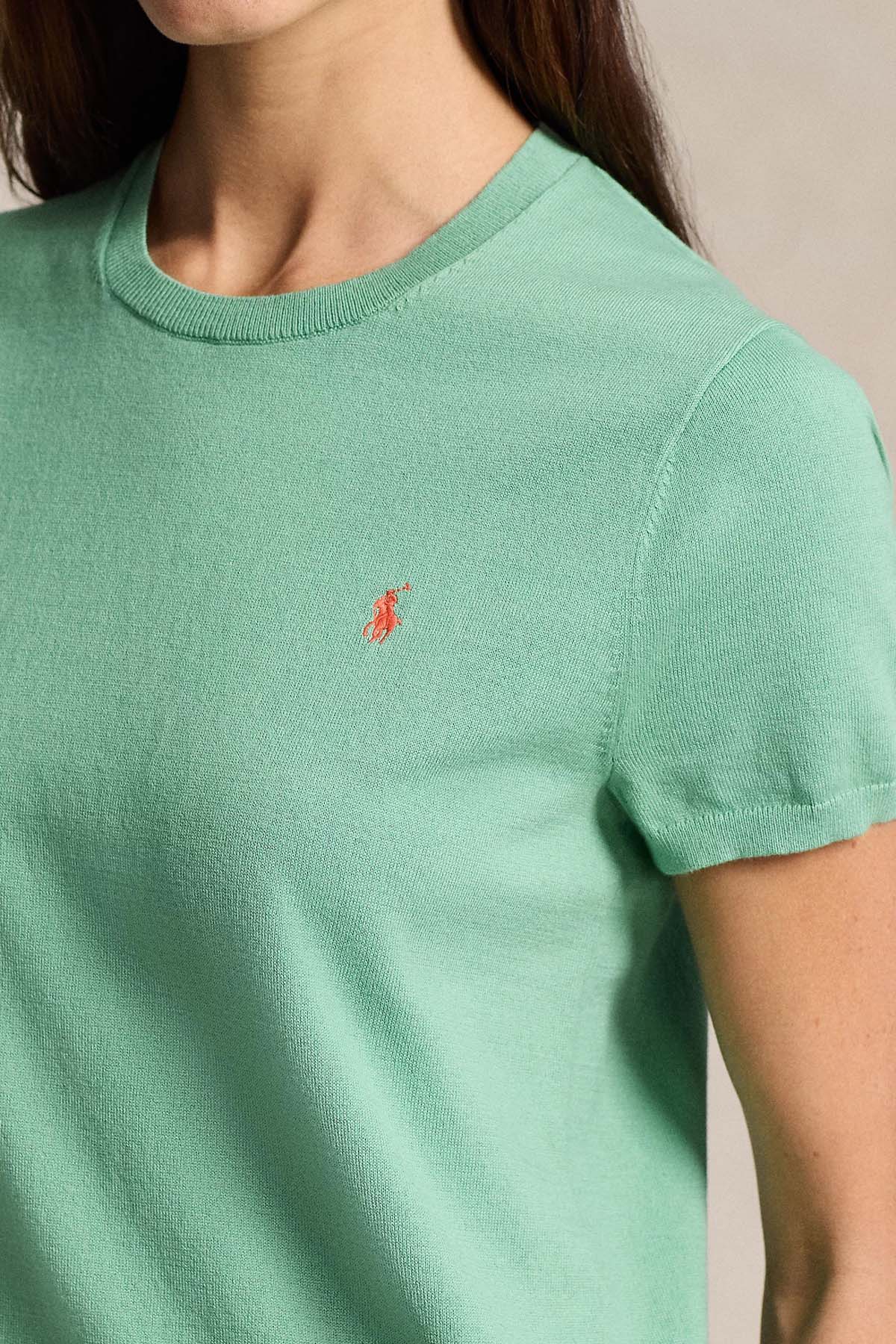 Polo Ralph Lauren Yuvarlak Yaka Logolu İnce Örgü Triko