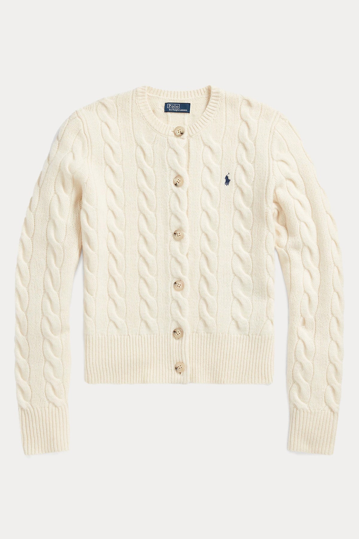 Polo Ralph Lauren Slim Fit Kaşmir Saç Örgü Yün Triko Ceket