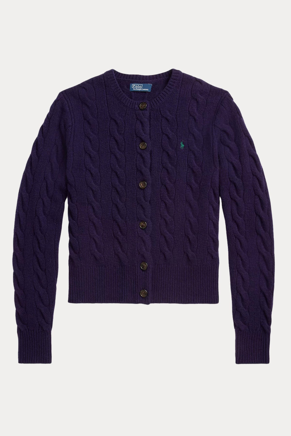 Polo Ralph Lauren Slim Fit Kaşmir Saç Örgü Yün Triko Ceket