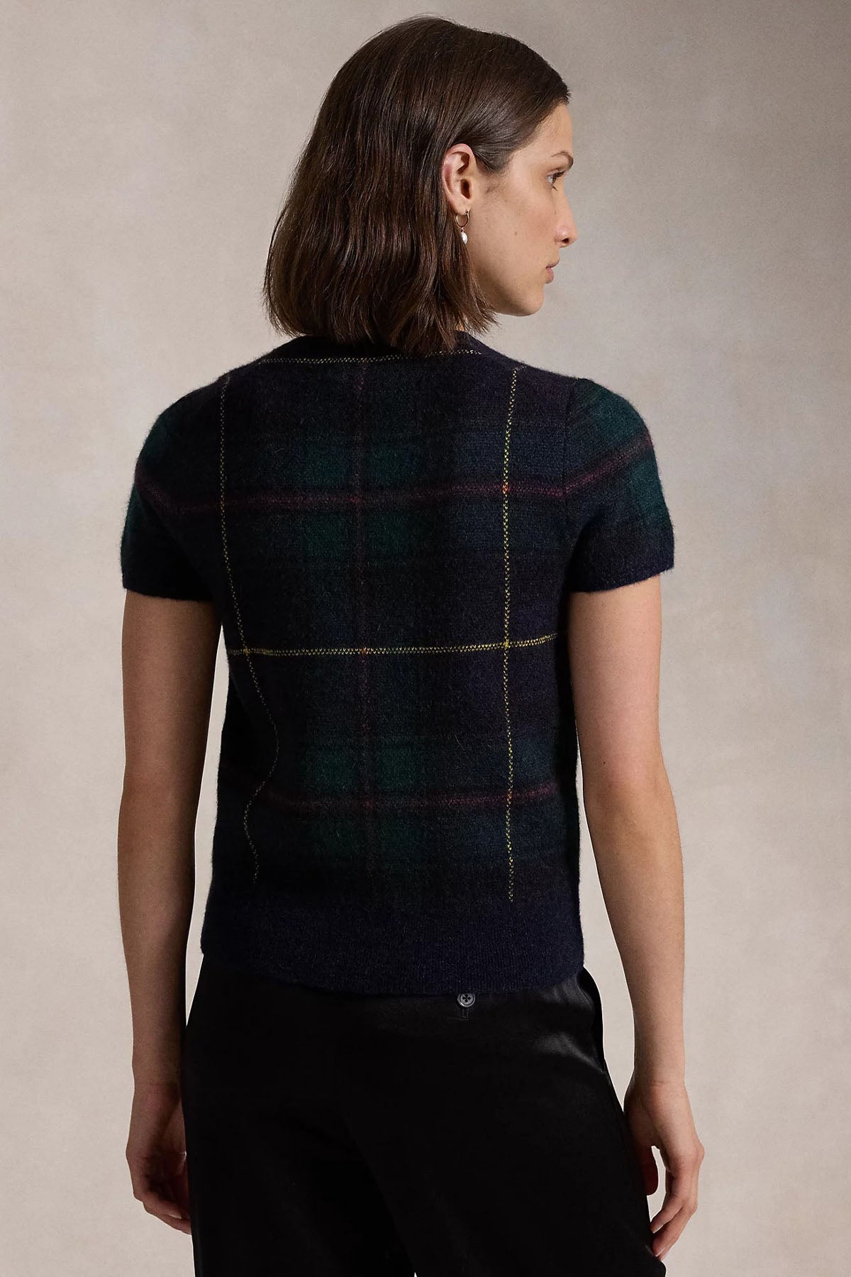 Polo Ralph Lauren Straight Fit Ekose Desenli Yün Triko