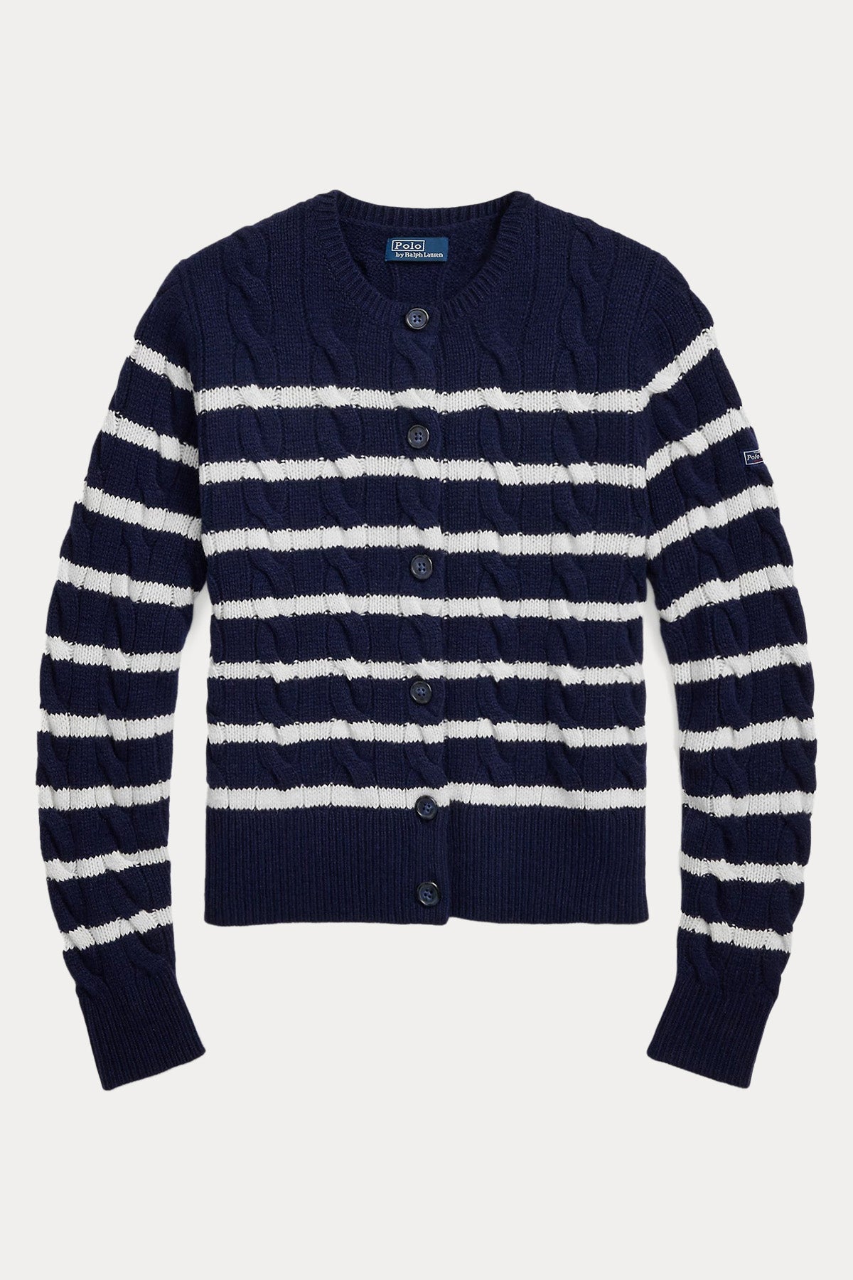 Polo Ralph Lauren Slim Fit Kaşmir Saç Örgü Yün Triko Ceket