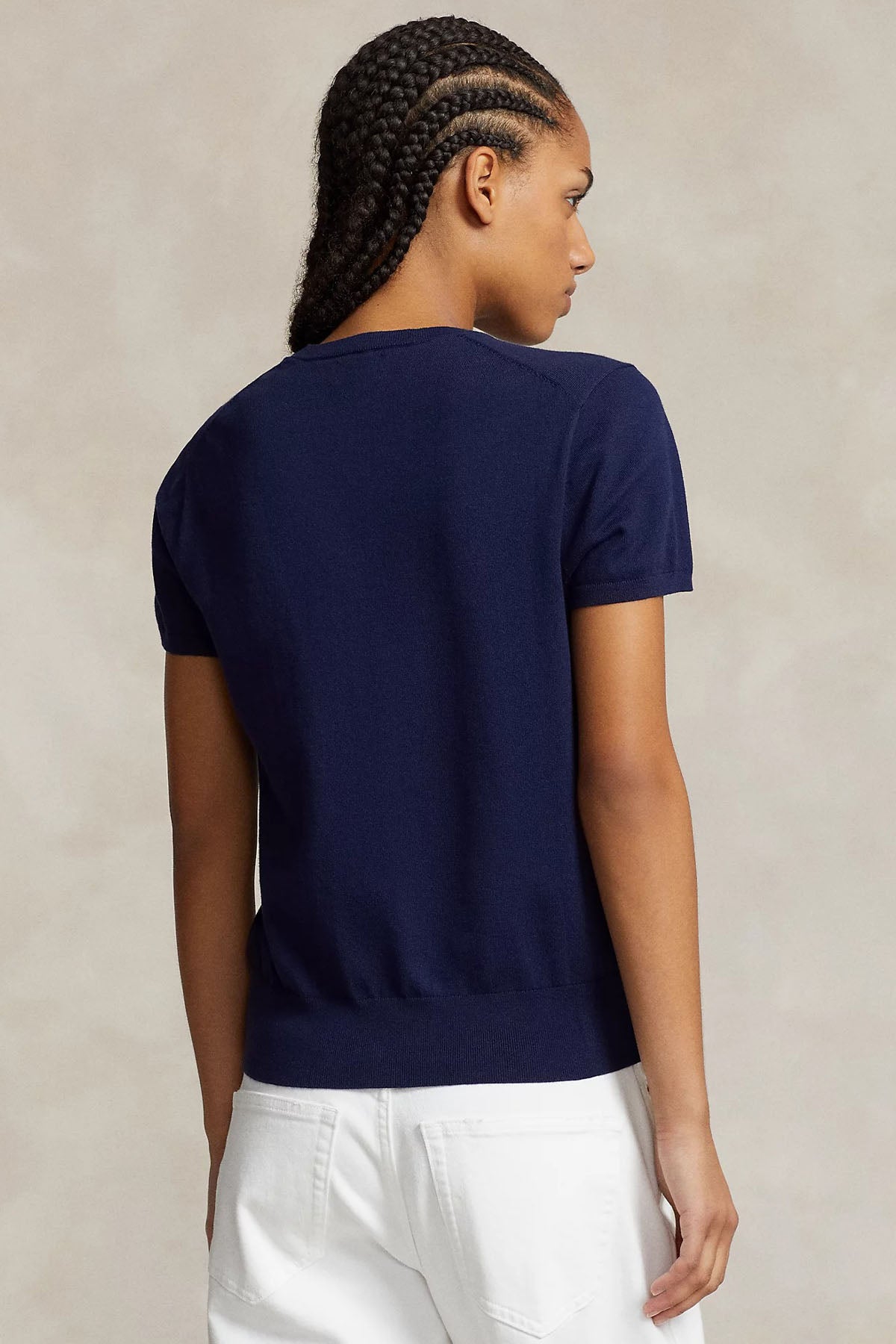 Polo Ralph Lauren Yuvarlak Yaka Logolu İnce Örgü Triko-Triko-Libas