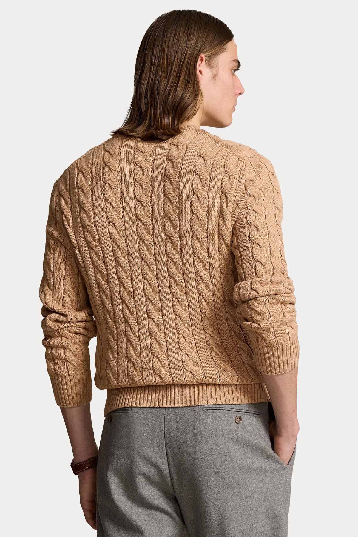 Polo Ralph Lauren Yuvarlak Yaka Saç Örgü Triko-Triko-Libas