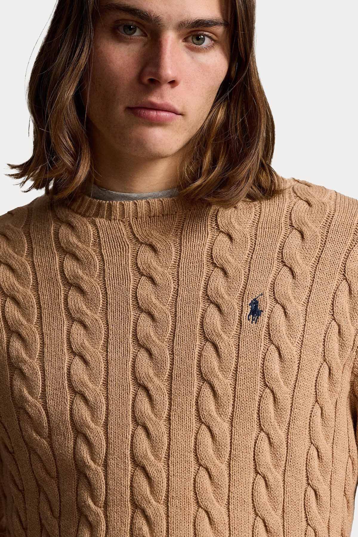 Polo Ralph Lauren Yuvarlak Yaka Saç Örgü Triko-Triko-Libas