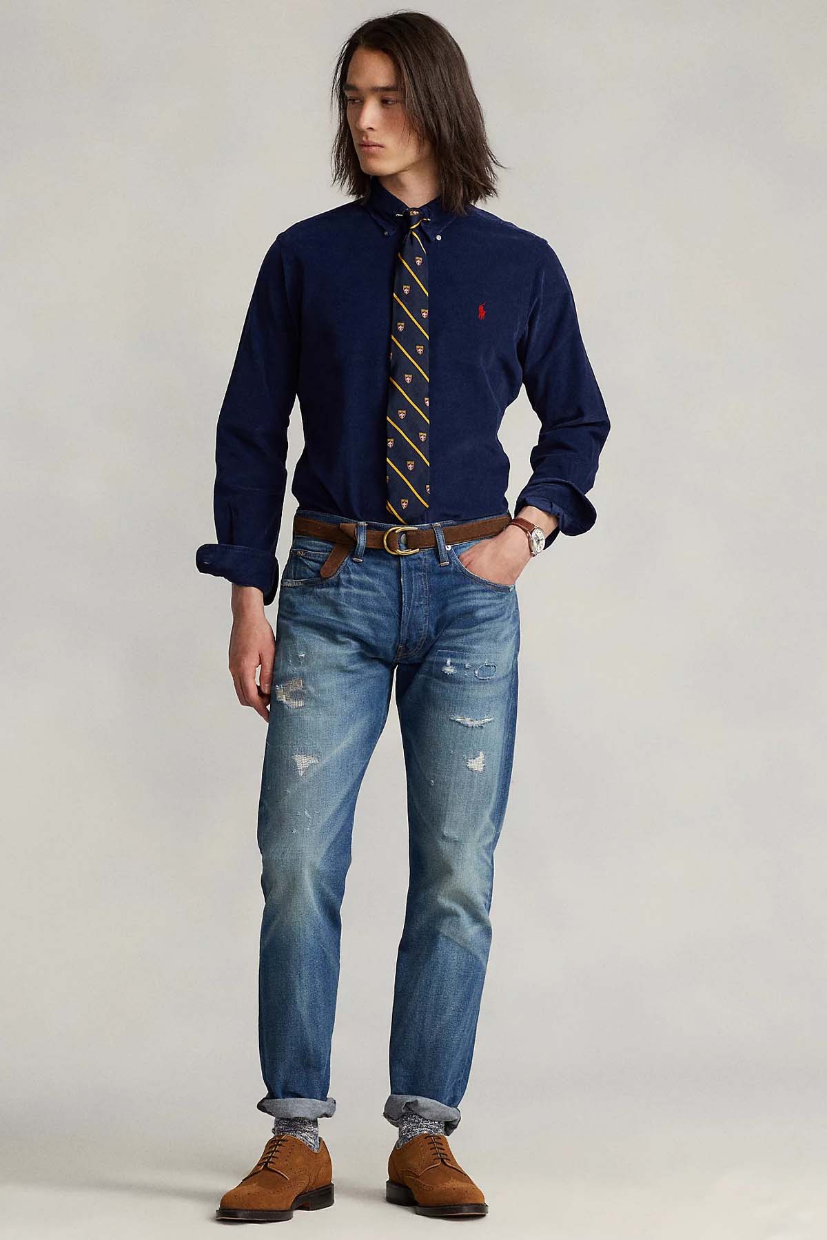 Polo Ralph Lauren Custom Fit Fitilli Kadife Gömlek-Gömlek-Libas