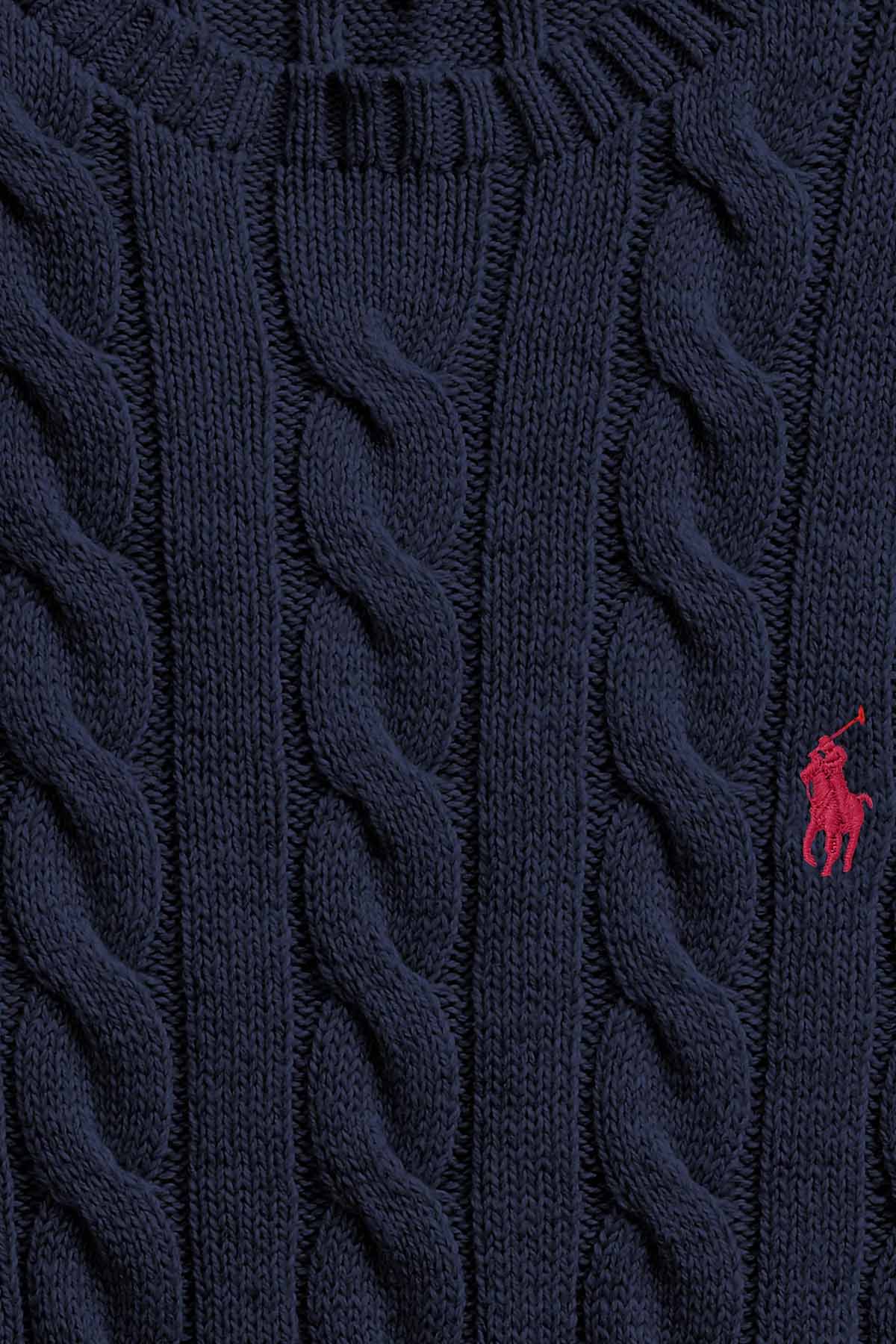 Polo Ralph Lauren Yuvarlak Yaka Saç Örgü Triko-Triko-Libas