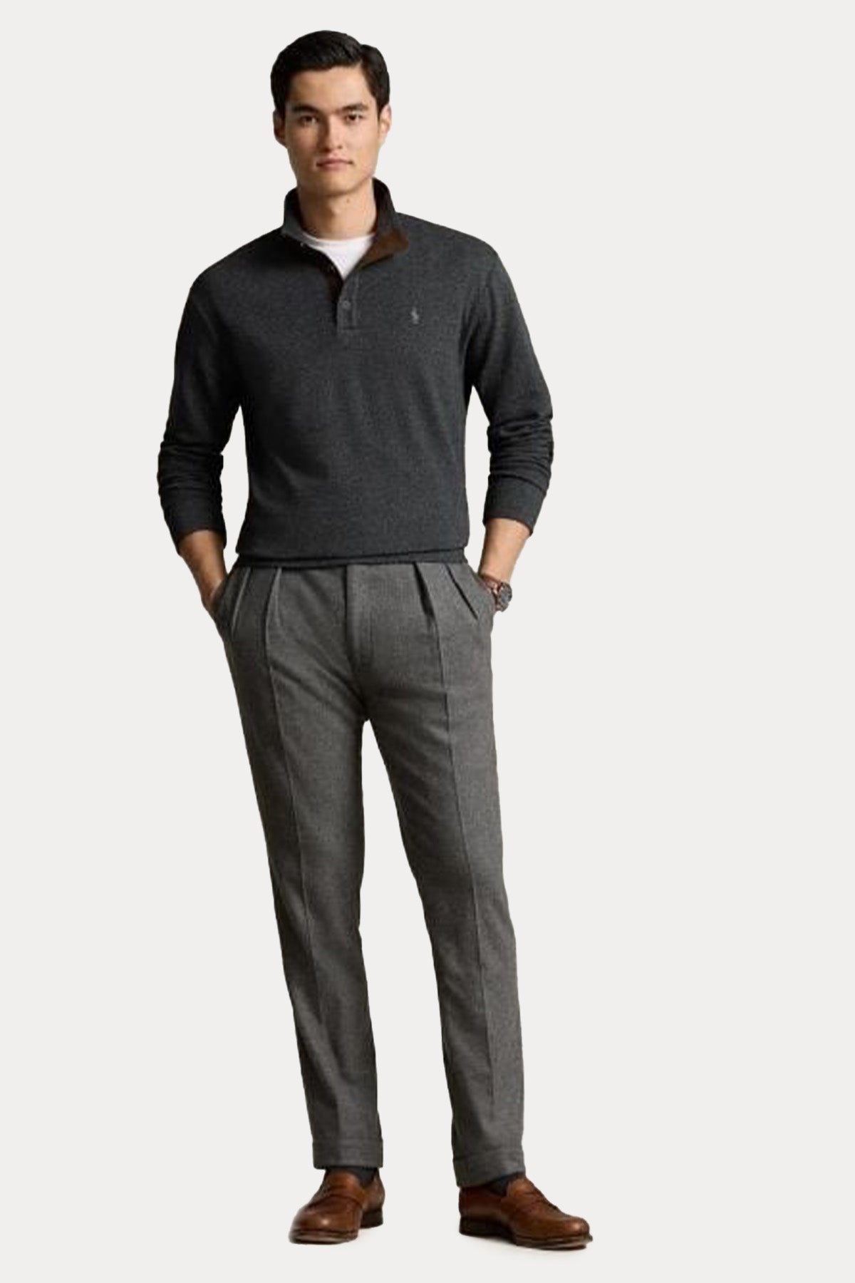 Polo Ralph Lauren Yarım Düğmeli Dik Yaka Sweatshirt-Sweatshirt-Libas