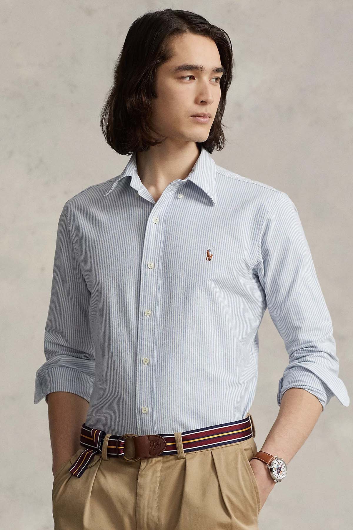 Polo Ralph Lauren Custom Fit Çizgili Oxford Gömlek-Gömlek-Libas