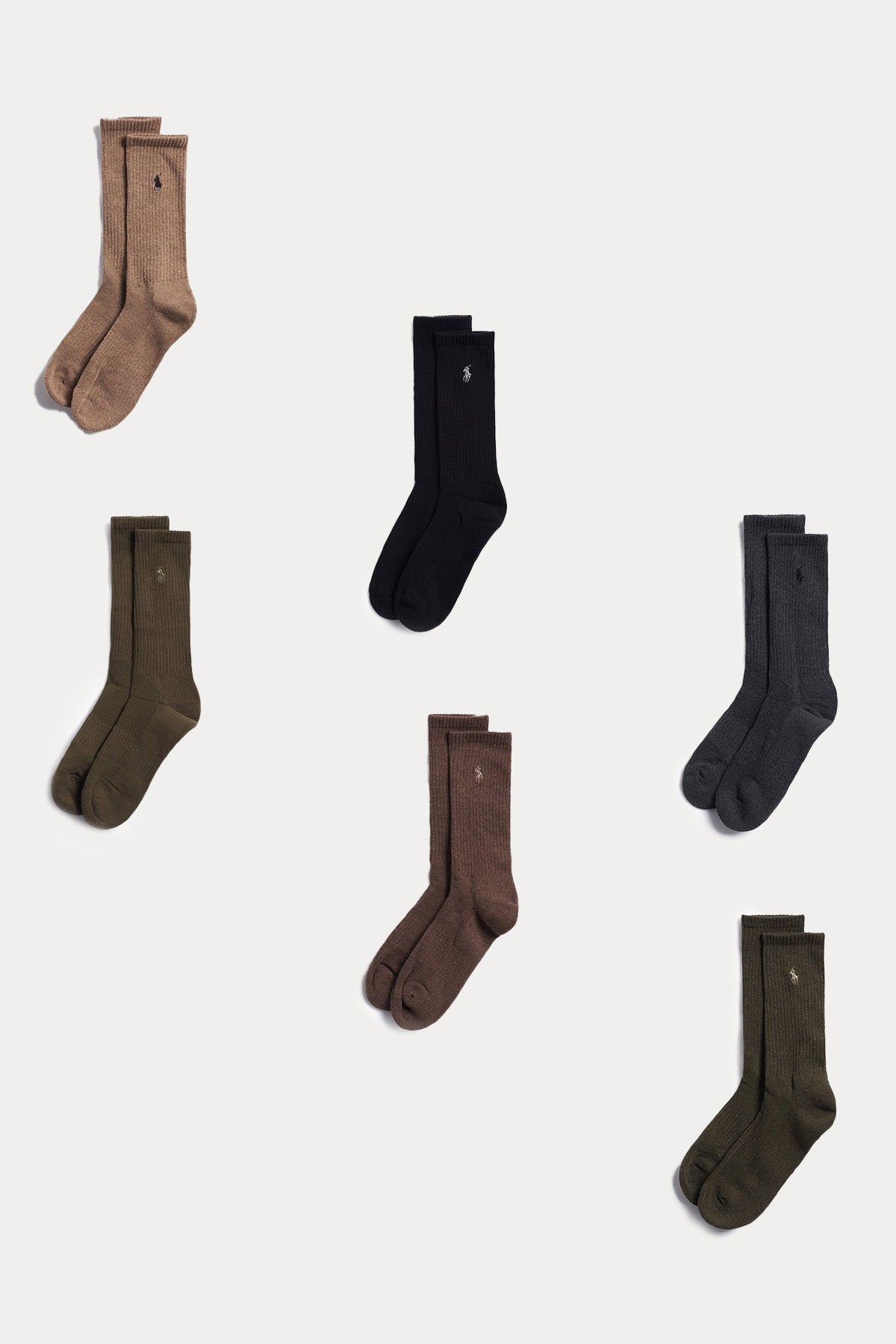 Polo Ralph Lauren Performance 6'lı Paket Pony Logolu Örgü Çorap