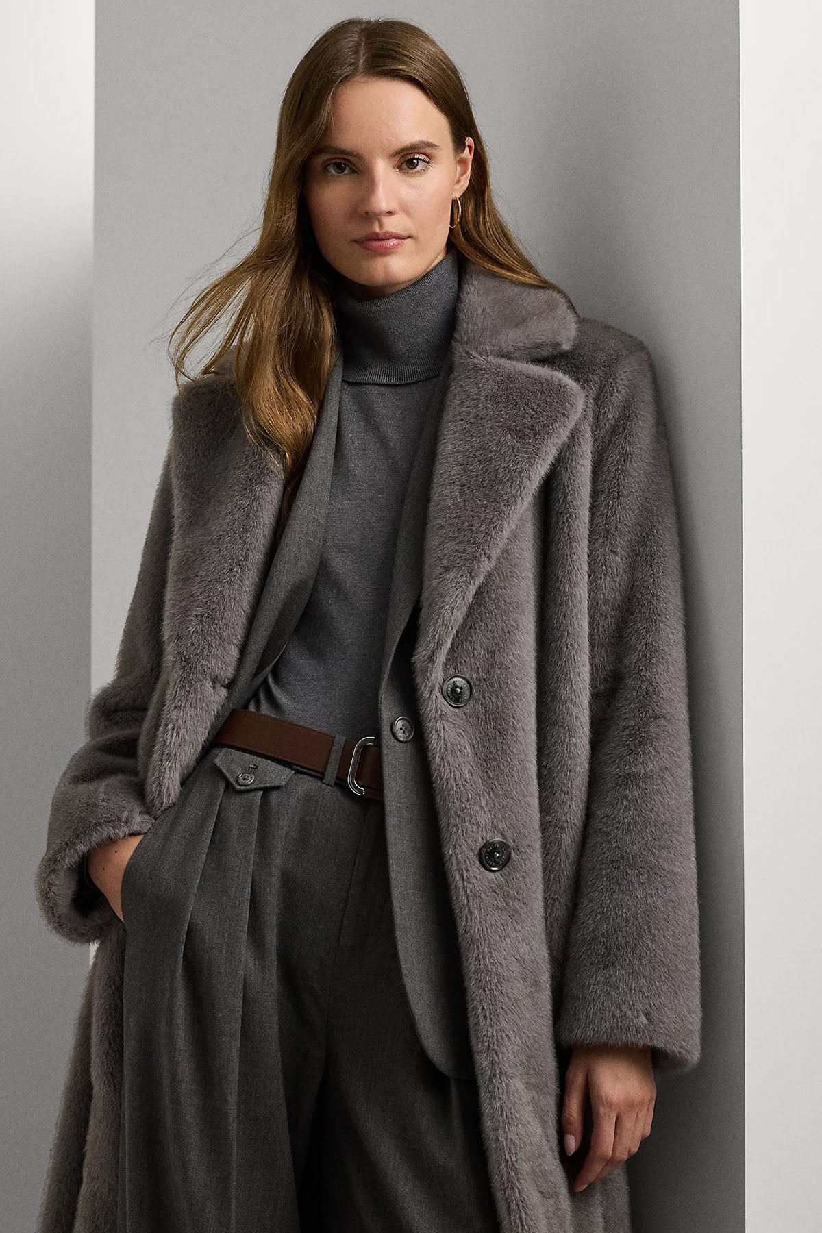 Polo Ralph Lauren Geniş Kesim Peluş Manto