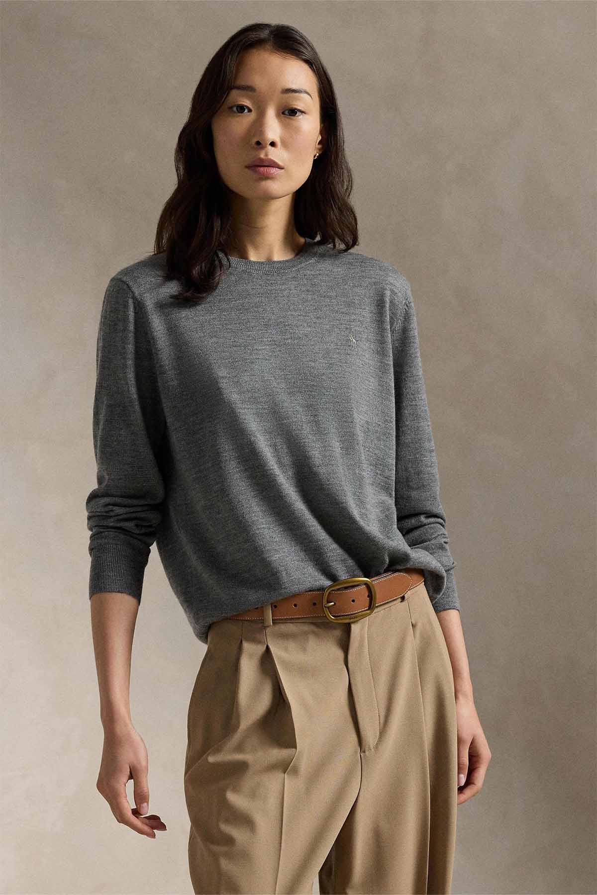 Polo Ralph Lauren Yuvarlak Yaka İnce Örgü Yün Triko