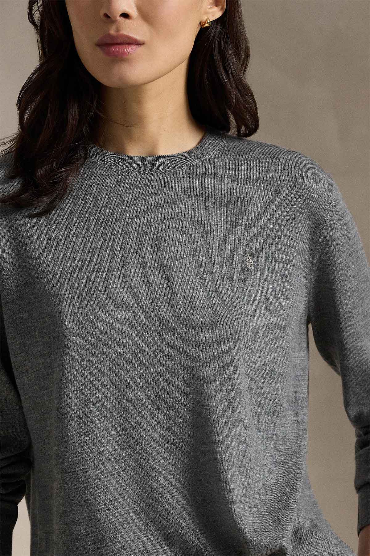 Polo Ralph Lauren Yuvarlak Yaka İnce Örgü Yün Triko