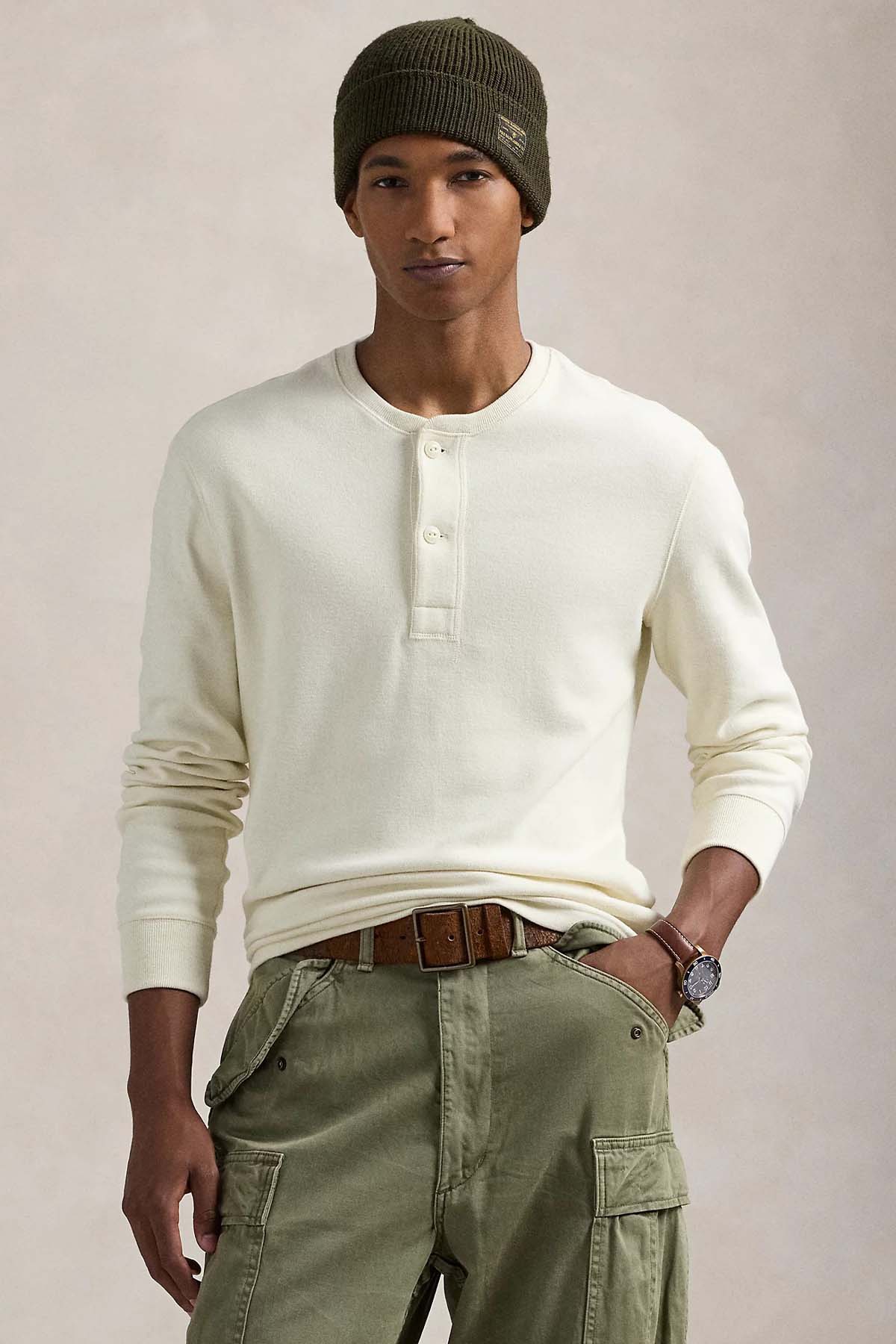 Polo Ralph Lauren Düğmeli Yuvarlak Yaka Sweatshirt