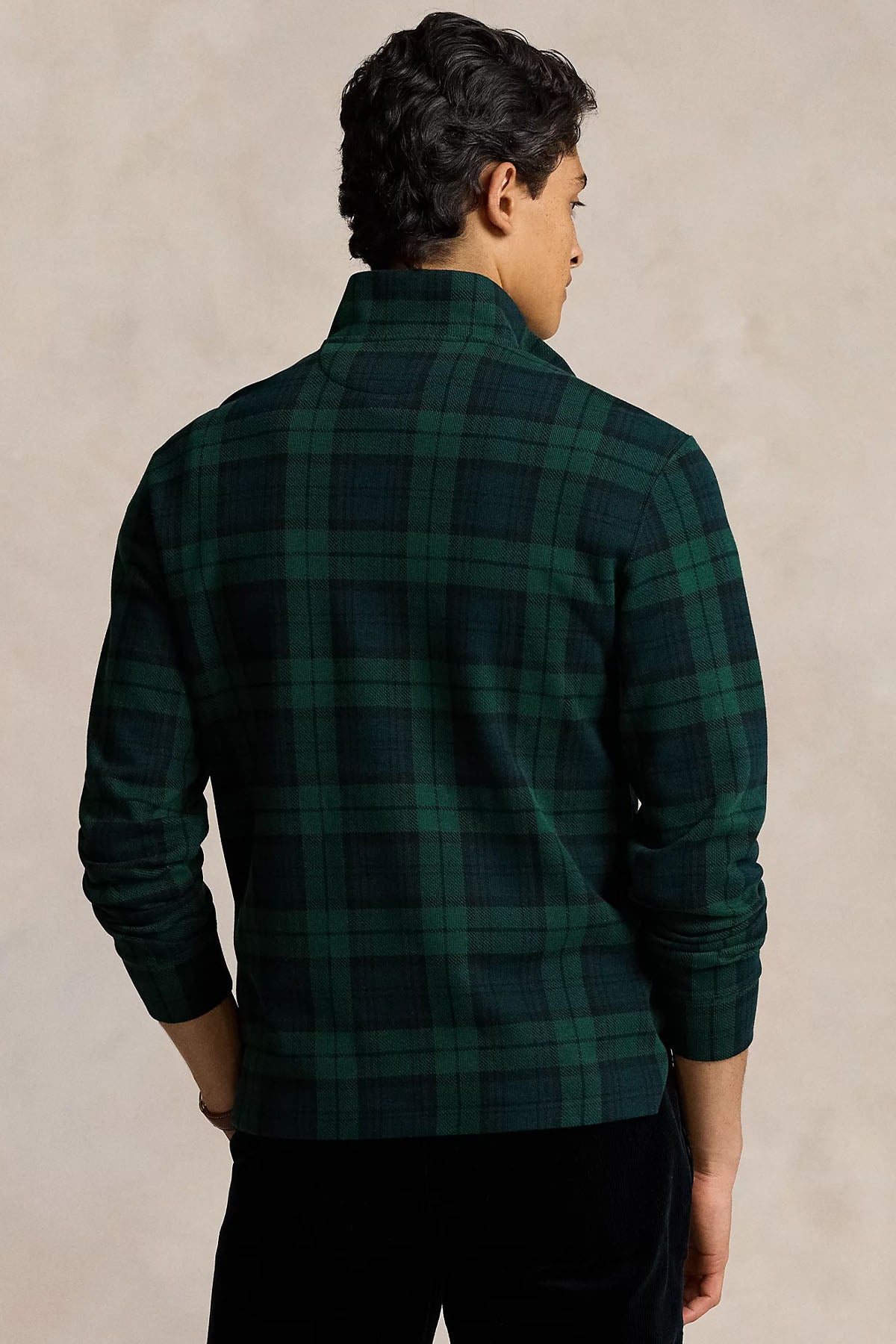 Polo Ralph Lauren Estate Rib Ekoseli Yarım Fermuarlı Sweatshirt