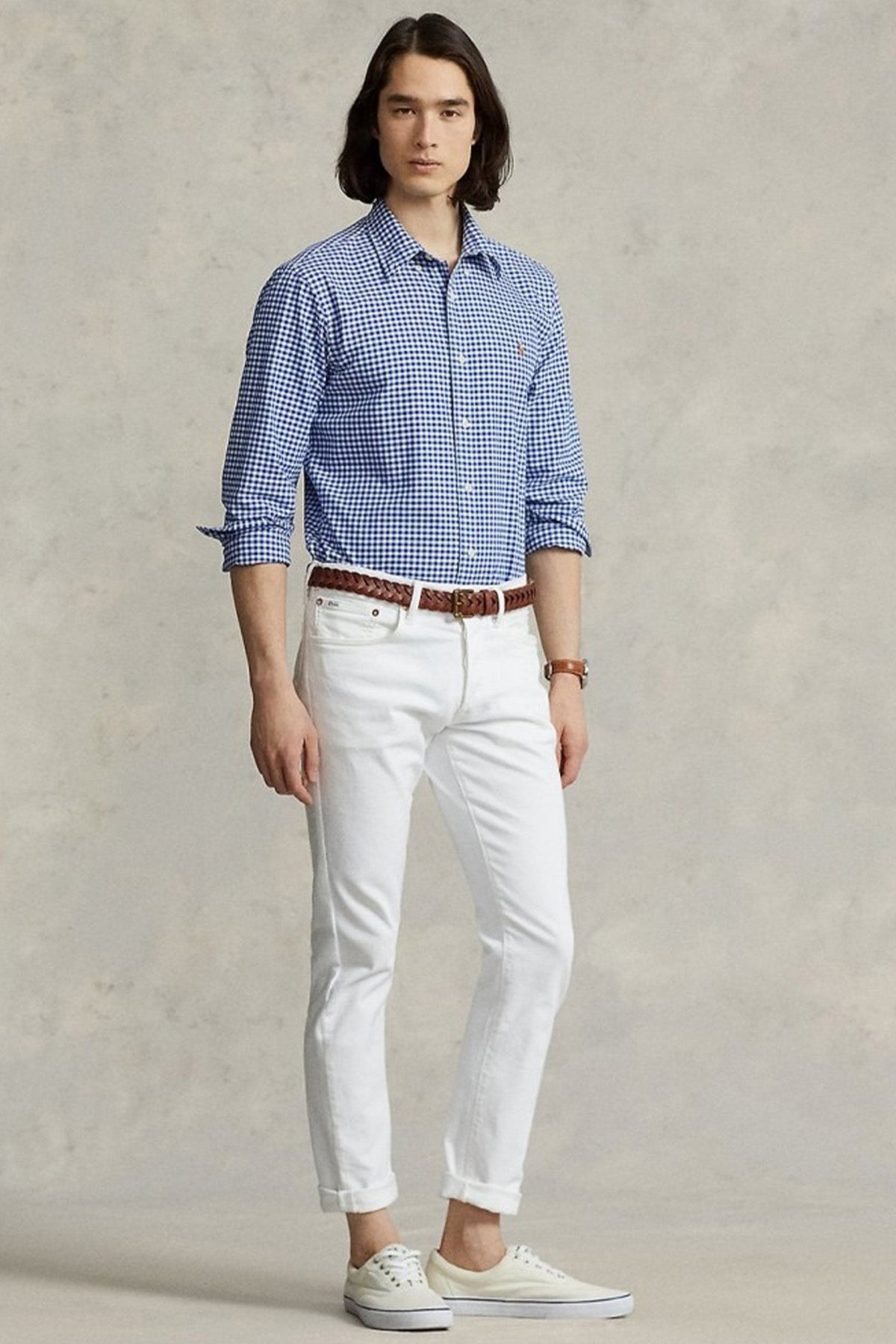 Polo Ralph Lauren Custom Fit Pötikareli Oxford Gömlek