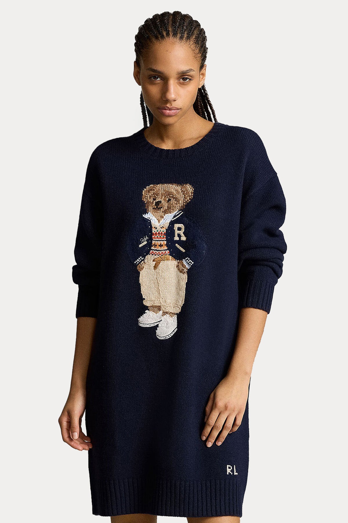 Polo Ralph Lauren Polo Bear Kaşmir Örgü Yün Triko Elbise