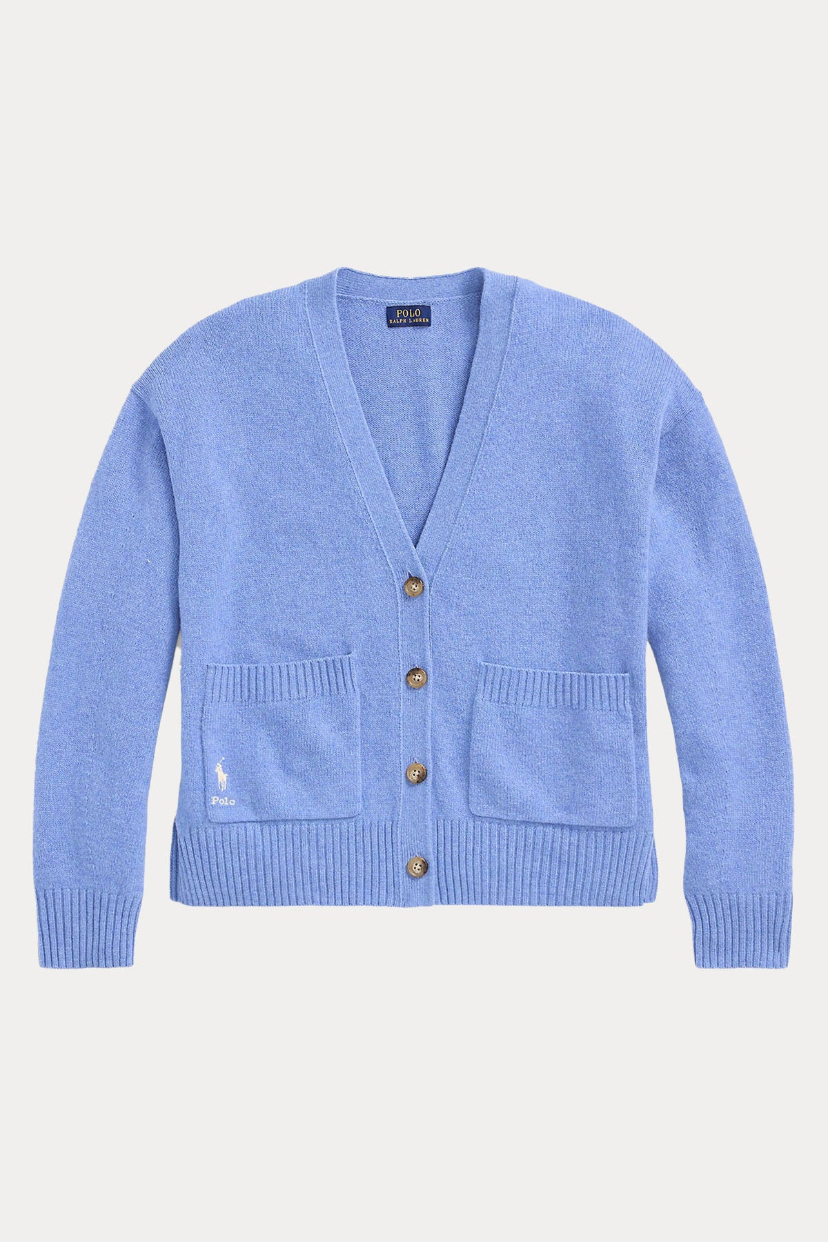 Polo Ralph Lauren V Yaka Kaşmir Örgü Yün Triko Ceket