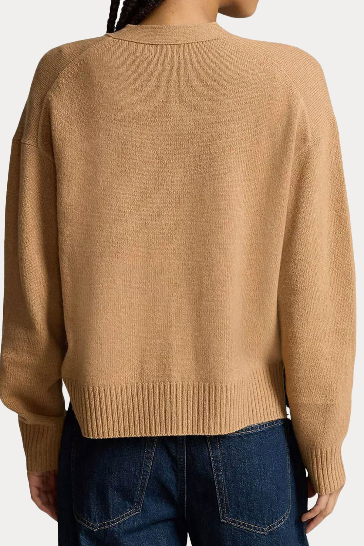 Polo Ralph Lauren V Yaka Kaşmir Örgü Yün Triko Ceket