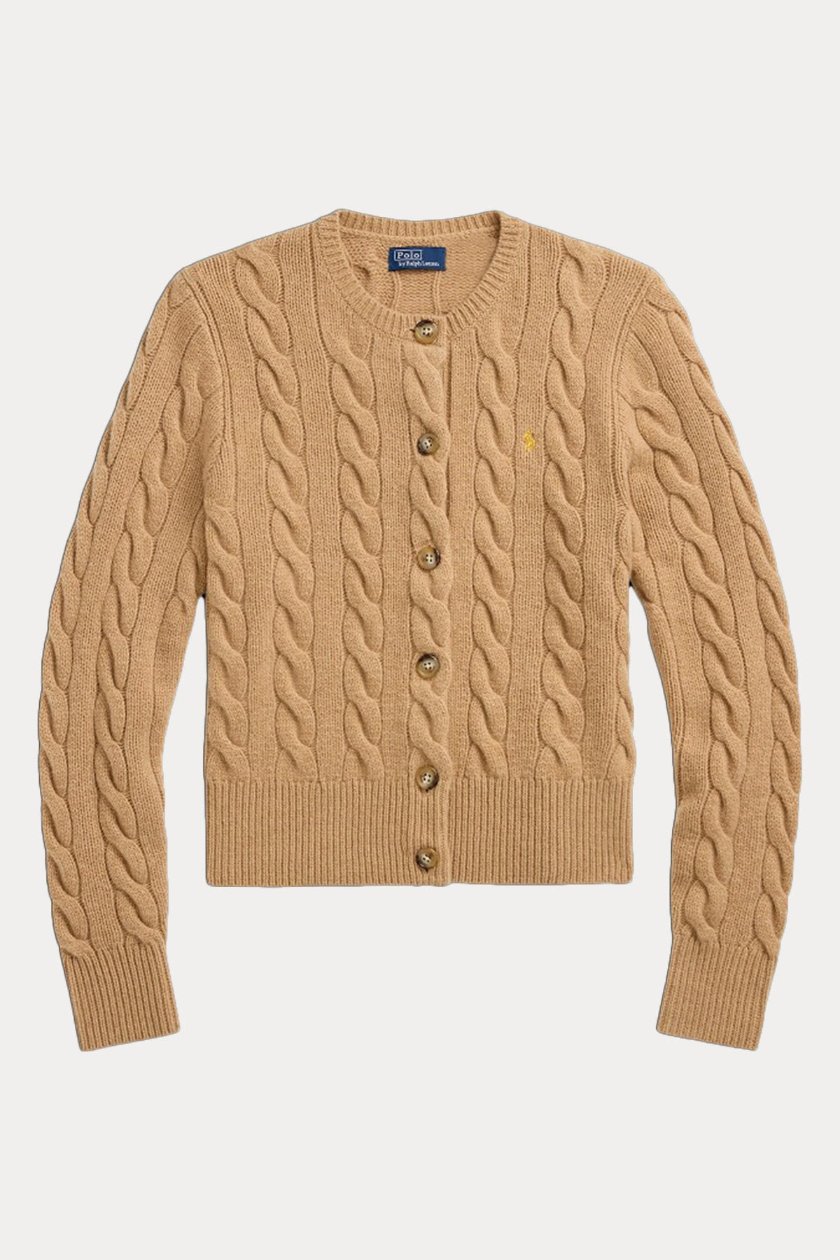 Polo Ralph Lauren Slim Fit Kaşmir Saç Örgü Yün Triko Ceket