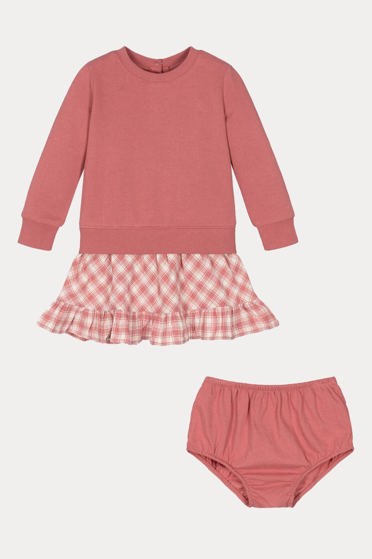 Polo Ralph Lauren Kids 12 Aylık Kız Bebek Sweatshirt Elbise-Elbise-Libas
