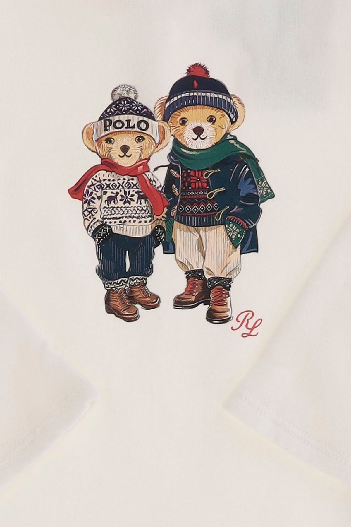 Polo Ralph Lauren Kids 12-18 Aylık Kız Bebek Polo Bear Şortlu Sweatshirt Elbise-Elbise-Libas