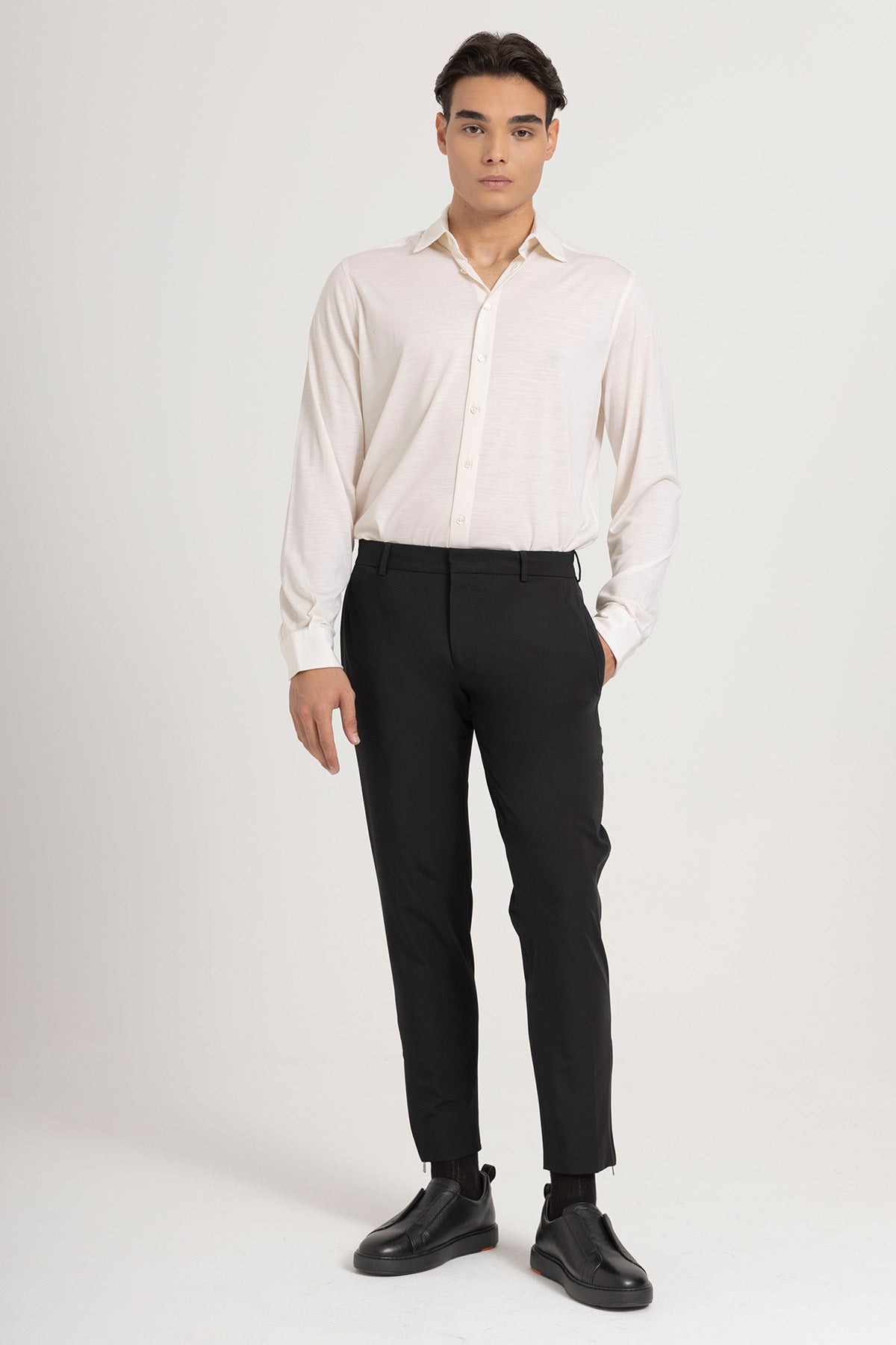 Pantaloni Torino Epsilon Yandan Cepli Paçası Fermuarlı Streç Pantolon