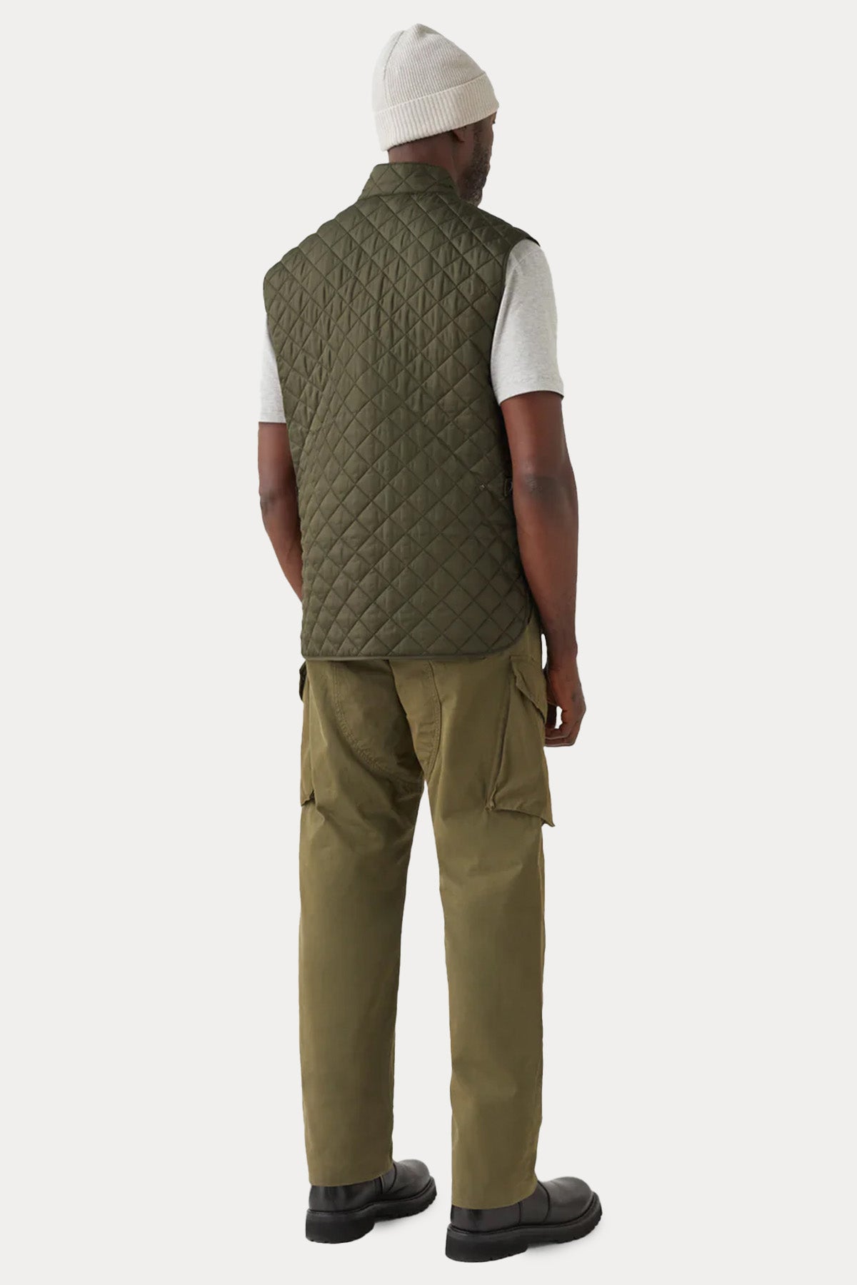 Belstaff Icon Gilet Dik Yaka Kapitone Puffer Yelek-Yelek-Libas