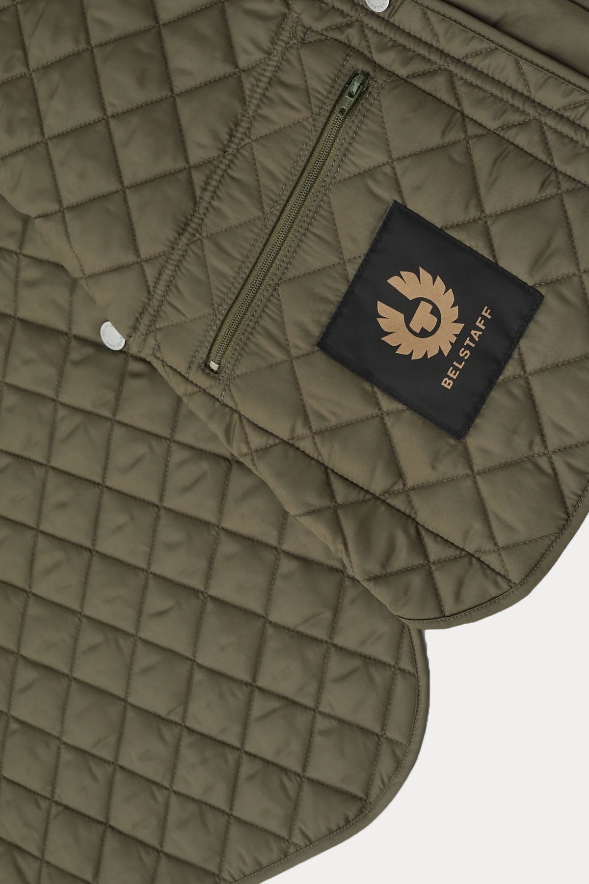 Belstaff Icon Gilet Dik Yaka Kapitone Puffer Yelek-Yelek-Libas