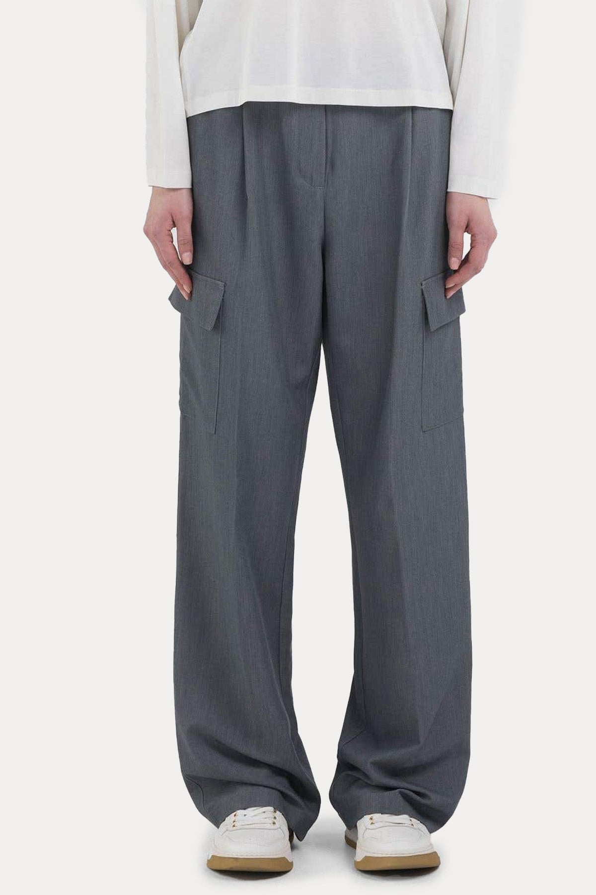 Replay Geniş Kesim Tek Pileli Kargo Pantolon