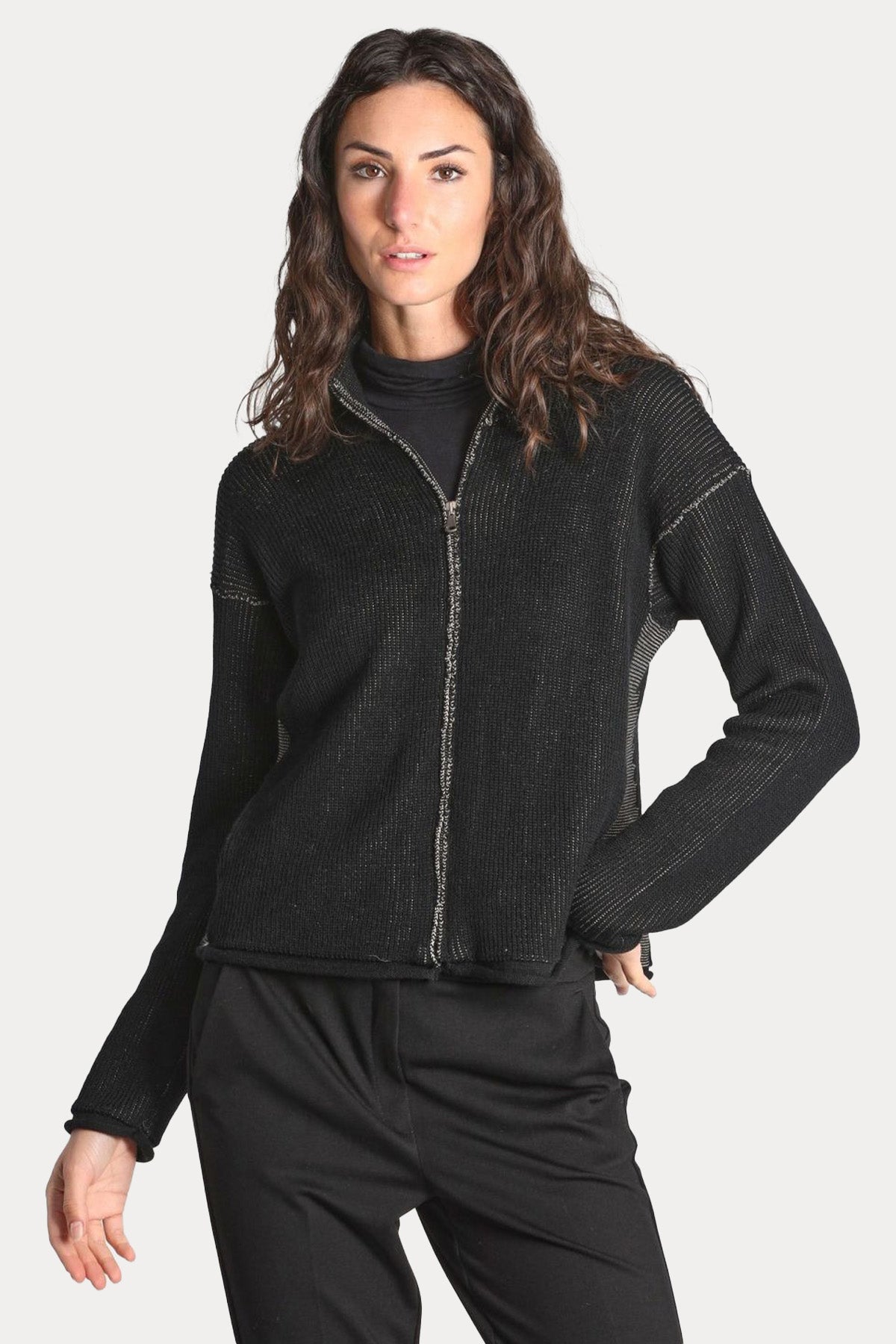 Transit Örgü Yün Triko Ceket