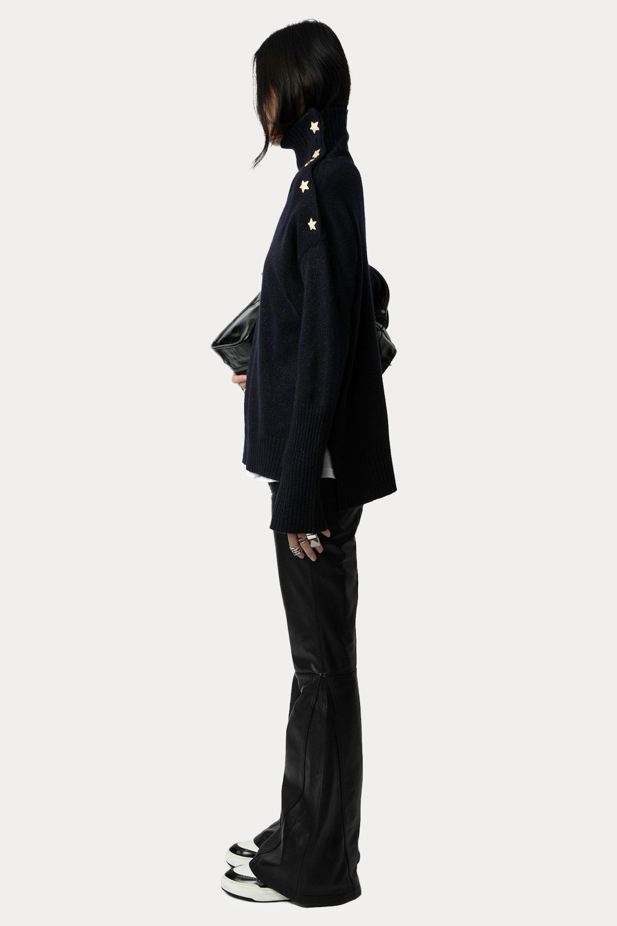 Zadig & Voltaire Geniş Kesim Balıkçı Yaka Örgü Kaşmir Triko