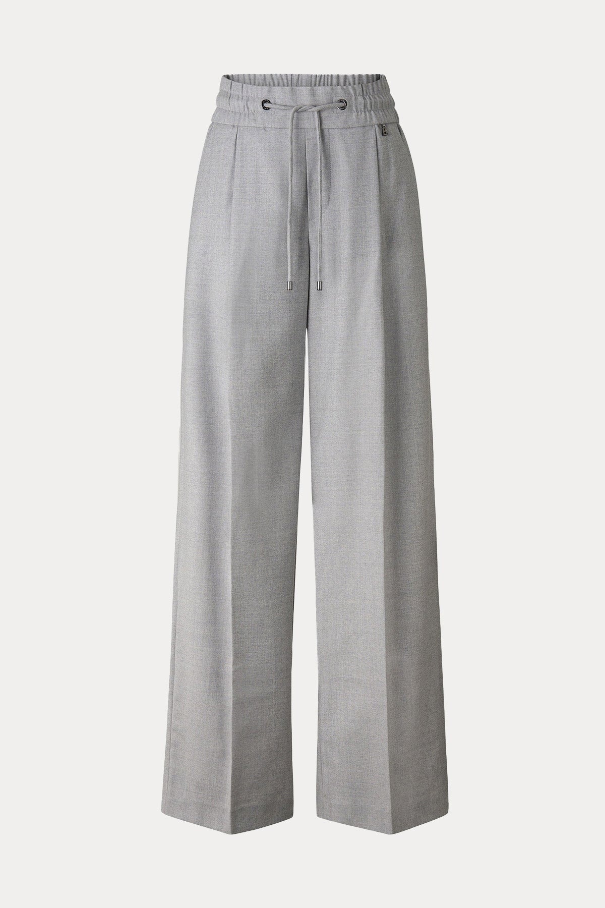 Bogner Ella Loose Fit Beli Lastikli Tek Pile Yün Pantolon-Pantolon-Libas