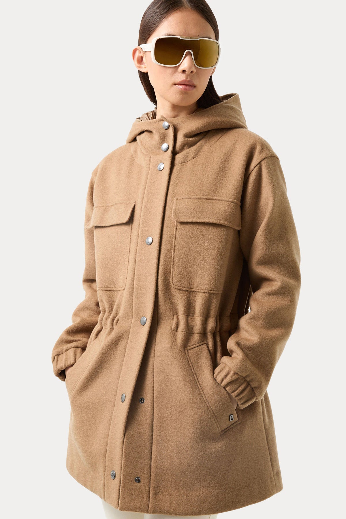 Bogner Imilia Loose Fit Kapüşonlu Yün Kaban