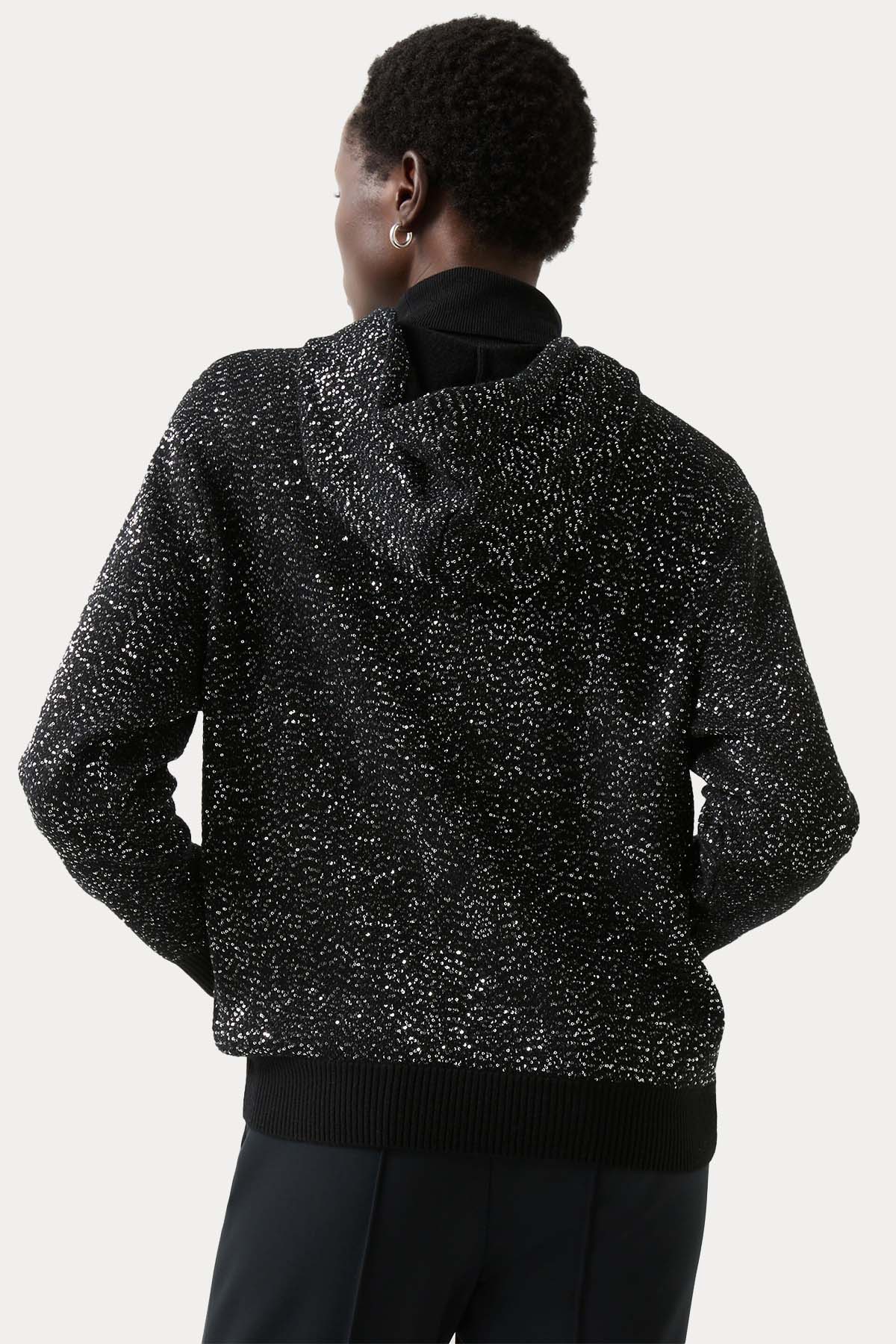 Bogner Ulli Loose Fit Kapüşonlu Payetli Sweatshirt-Sweatshirt-Libas
