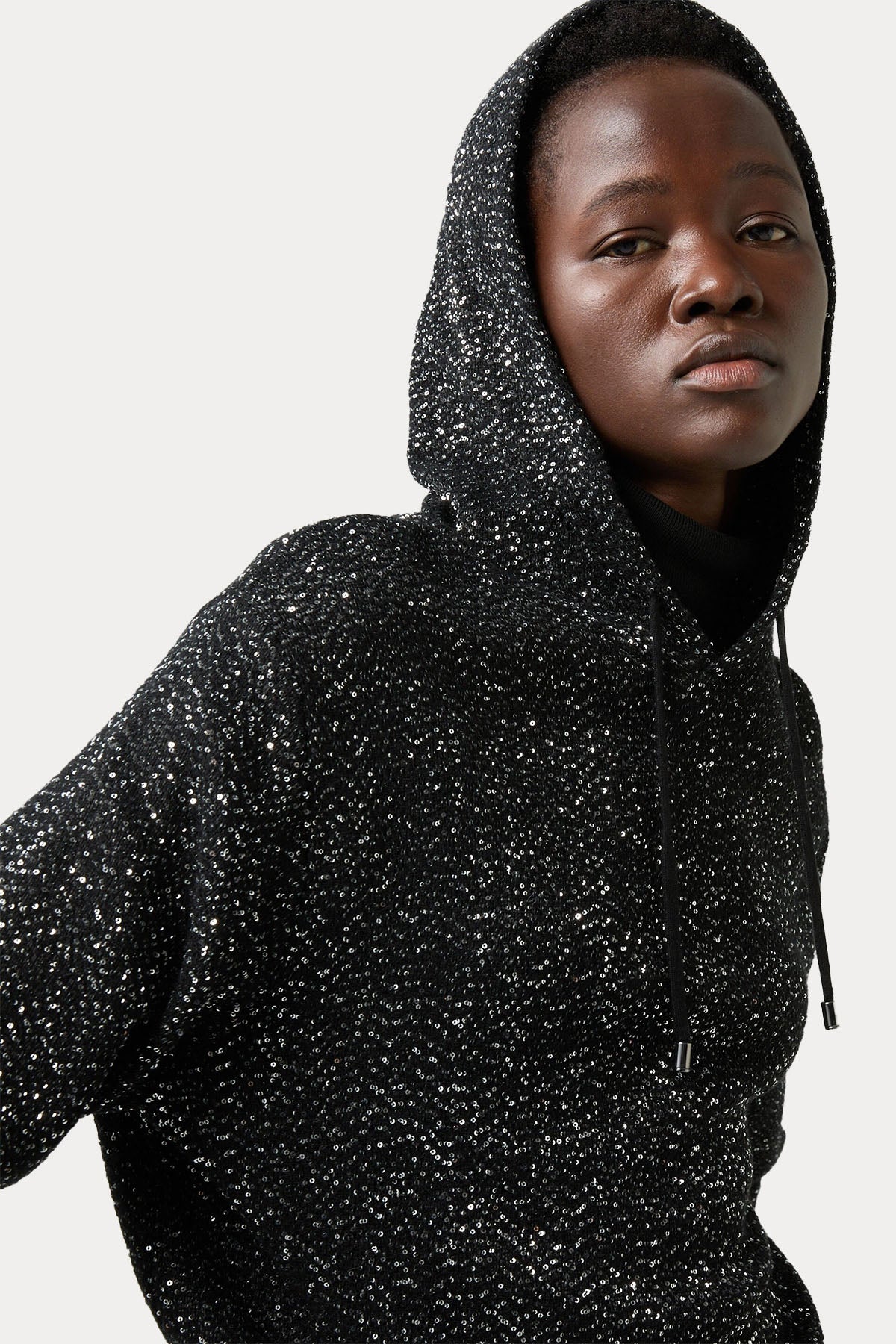 Bogner Ulli Loose Fit Kapüşonlu Payetli Sweatshirt-Sweatshirt-Libas