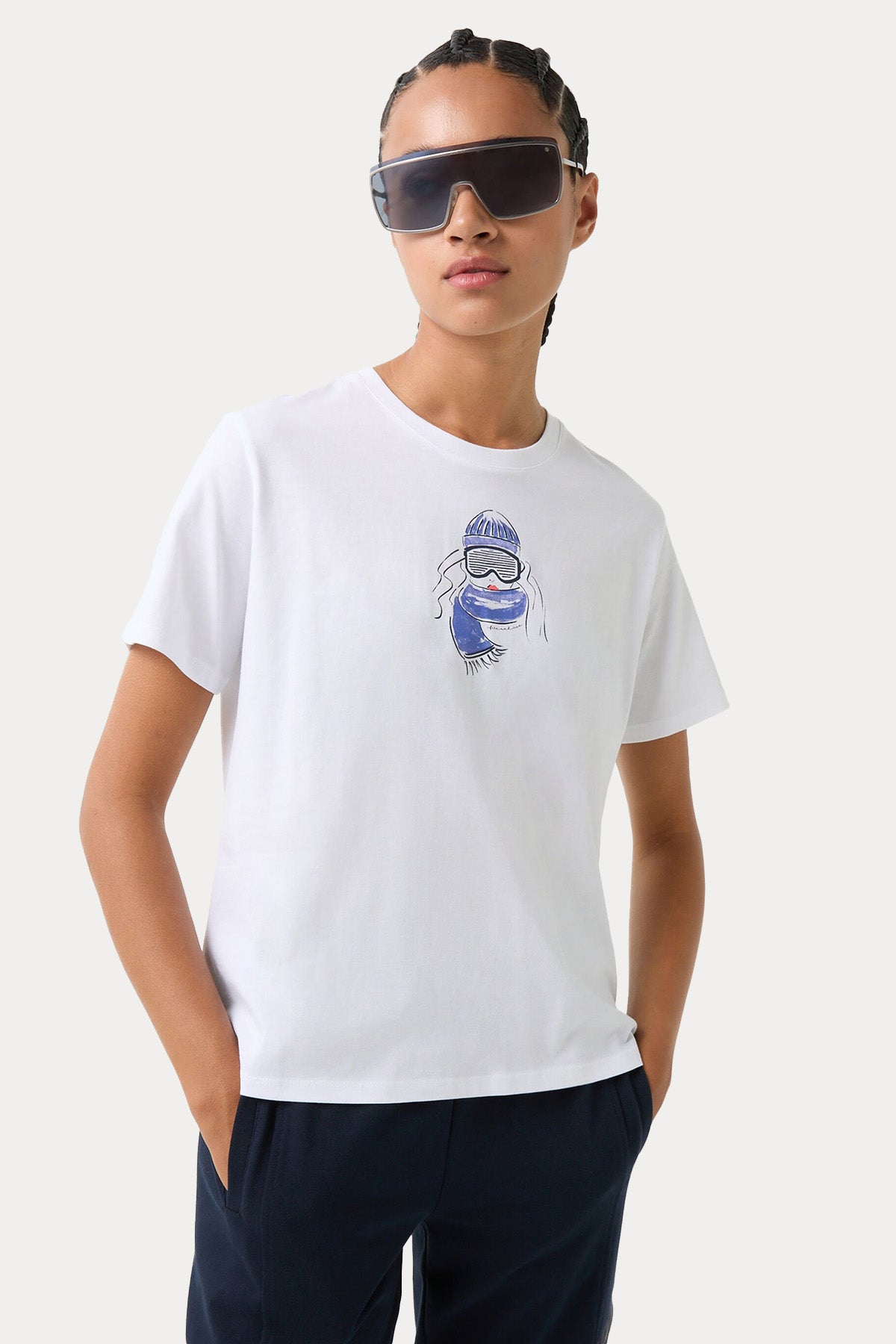 Bogner Lotte Fire Ice Logolu Yuvarlak Yaka T-shirt