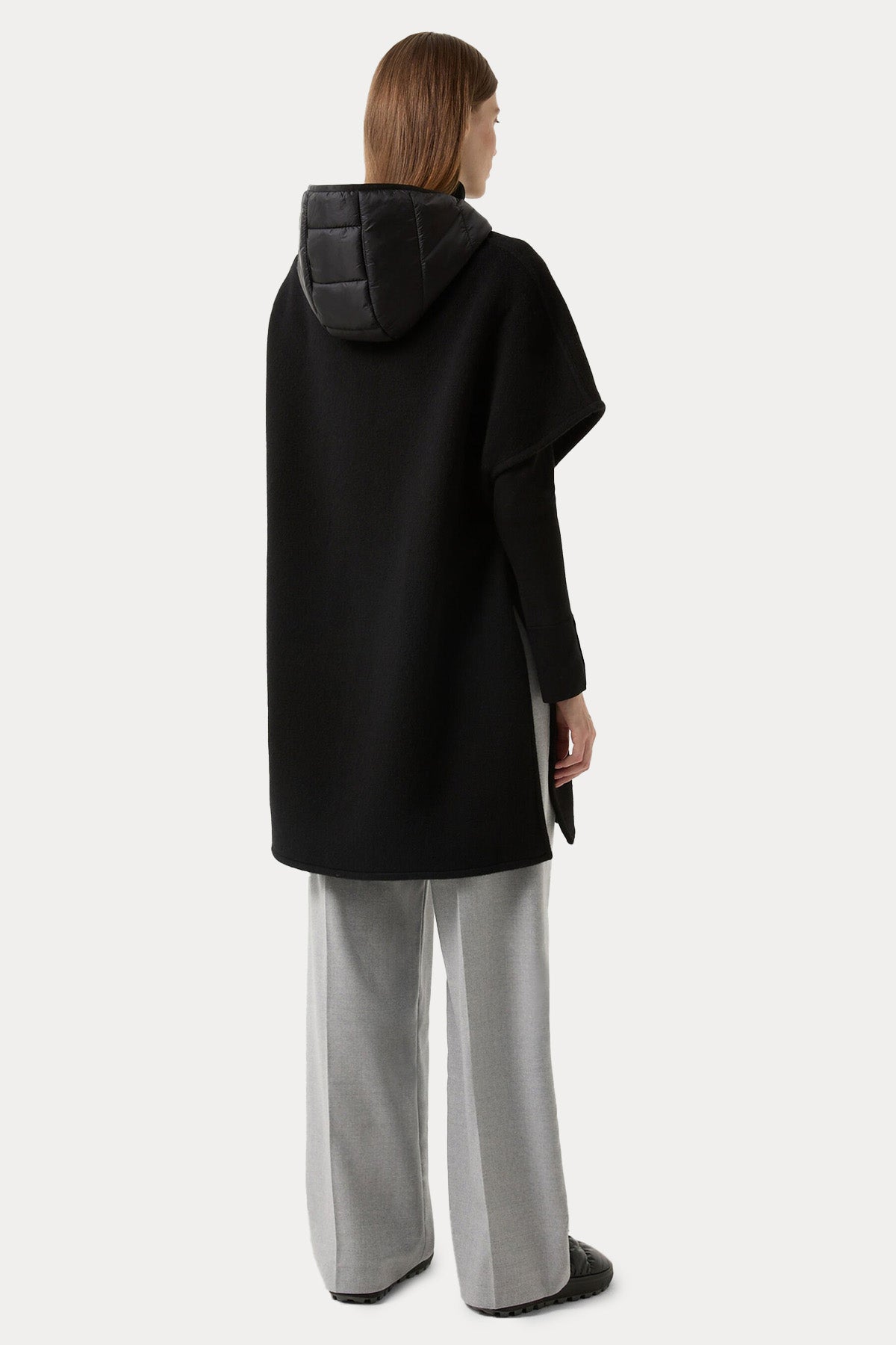 Bogner Nilla Loose Fit Kapüşonlu Yün Panço