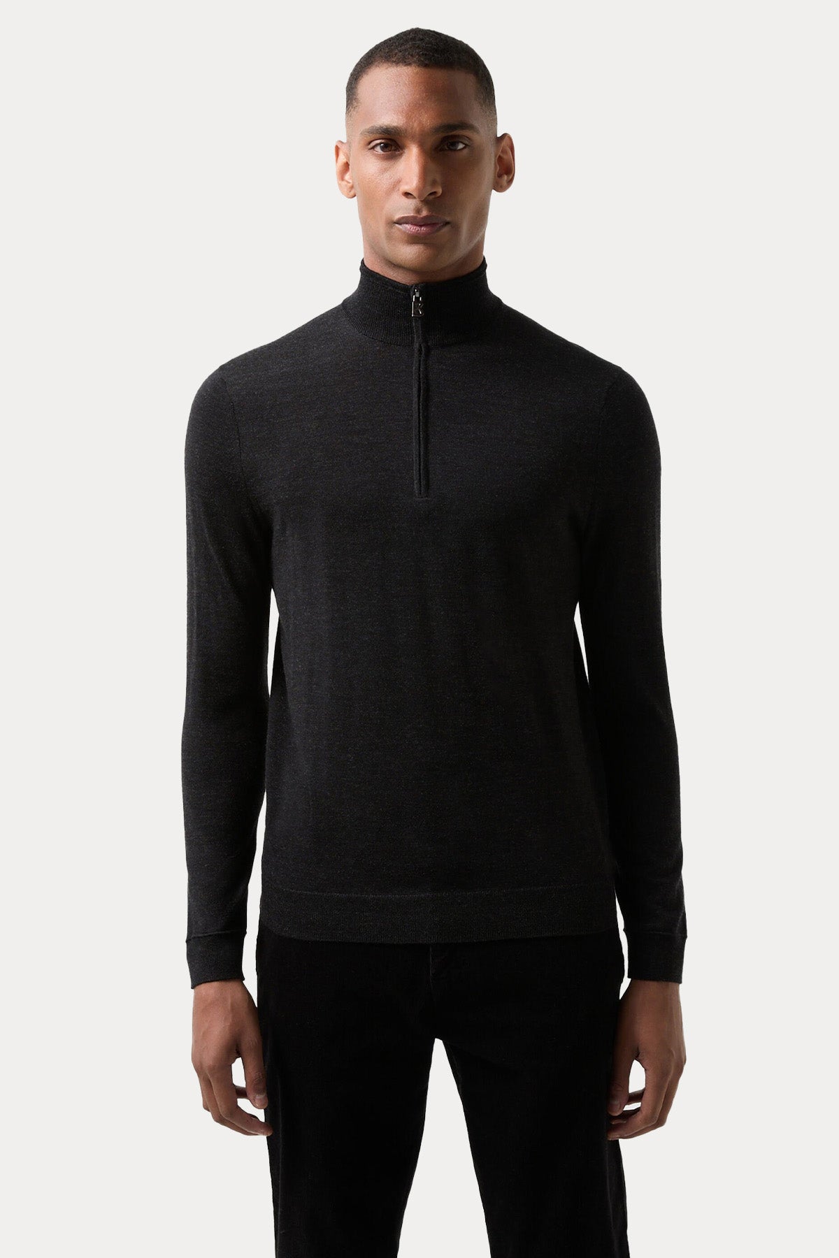 Bogner Ouri Yarım Fermuarlı Dik Yaka İnce Örgü Yün Triko