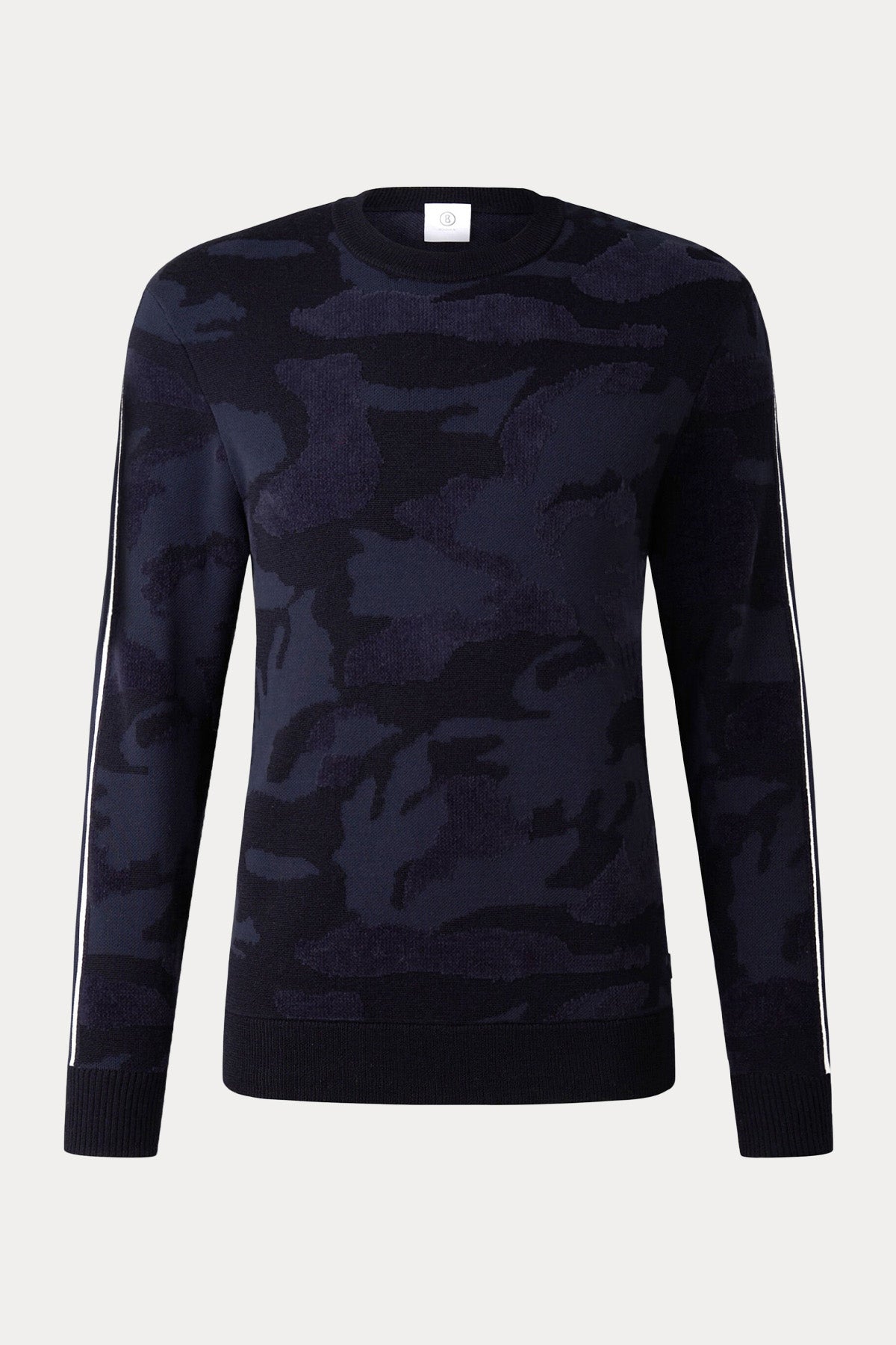 Bogner Soren Regular Fit Örgü Kamuflaj Desenli Yün Triko