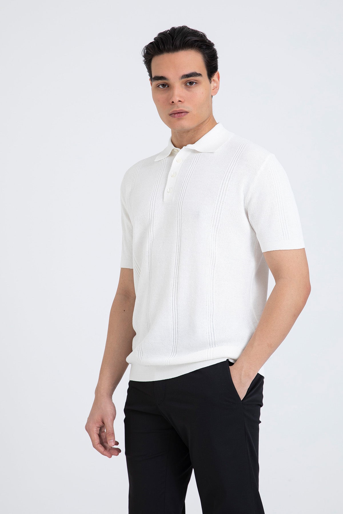 Manifattura Polo Yaka İnce Örgü Triko