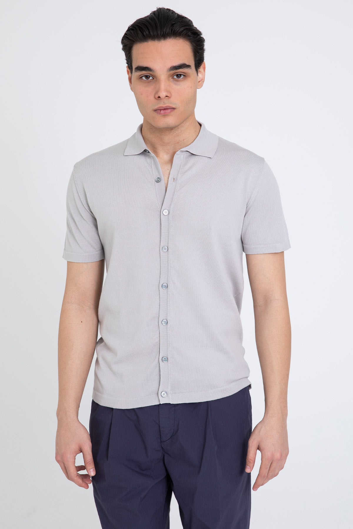 Manifattura Polo Yaka İnce Örgü Triko Gömlek