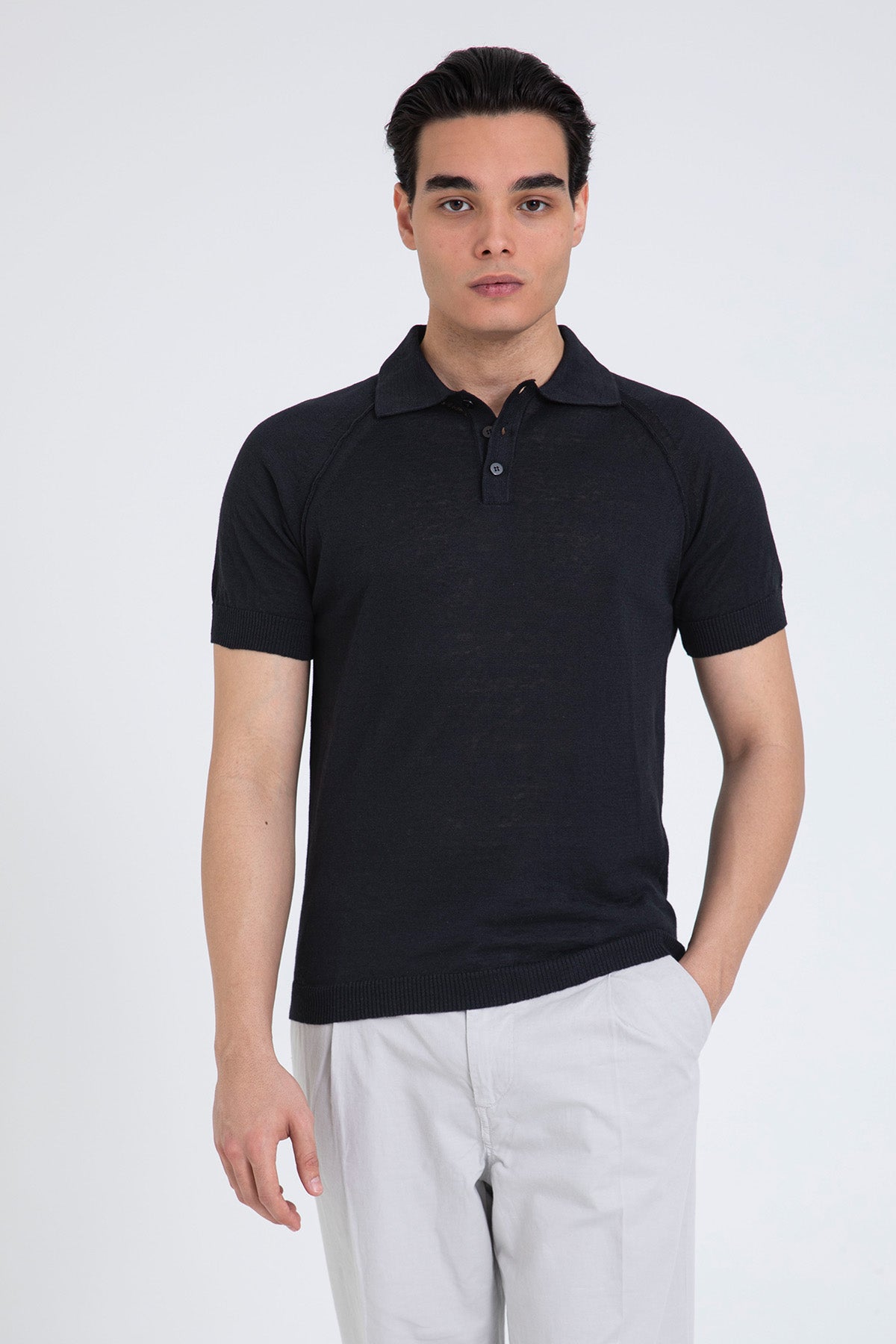 Manifattura İnce Örgü Polo Yaka Triko