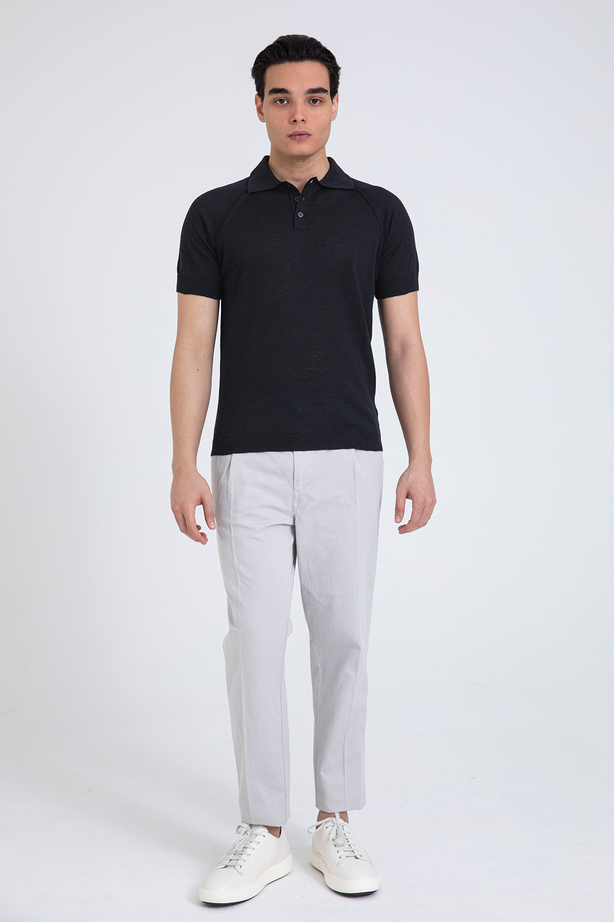 Manifattura İnce Örgü Polo Yaka Triko