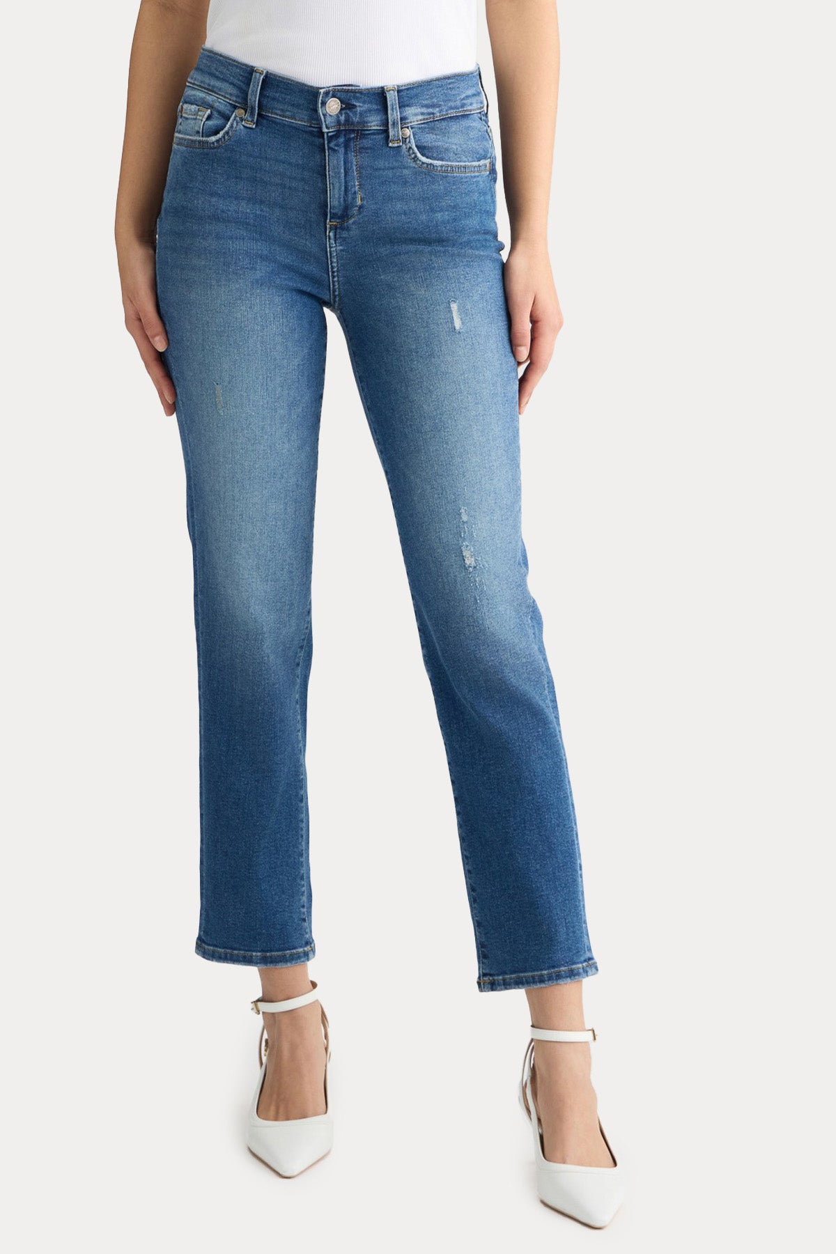 Liu Jo Slim Fit Yıkamalı Streç Jeans