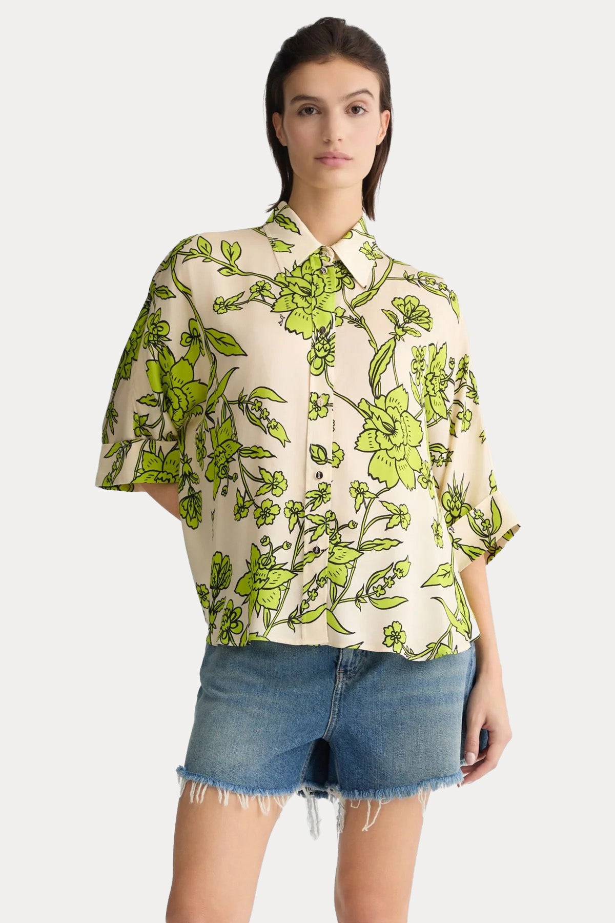 Liu Jo Klasik Yaka Desenli Gömlek